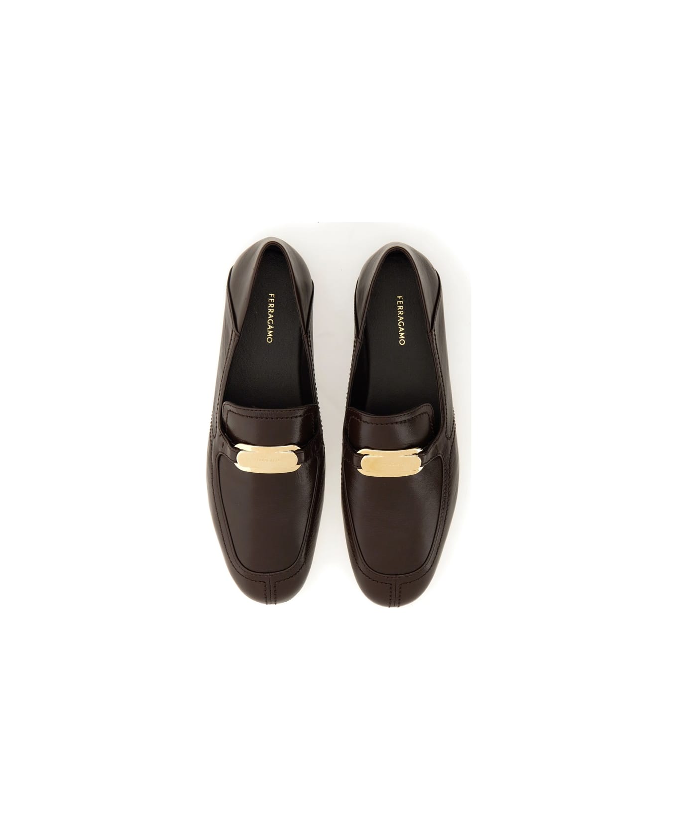 Ferragamo Moccasin "new Vara" - BROWN フラットシューズ