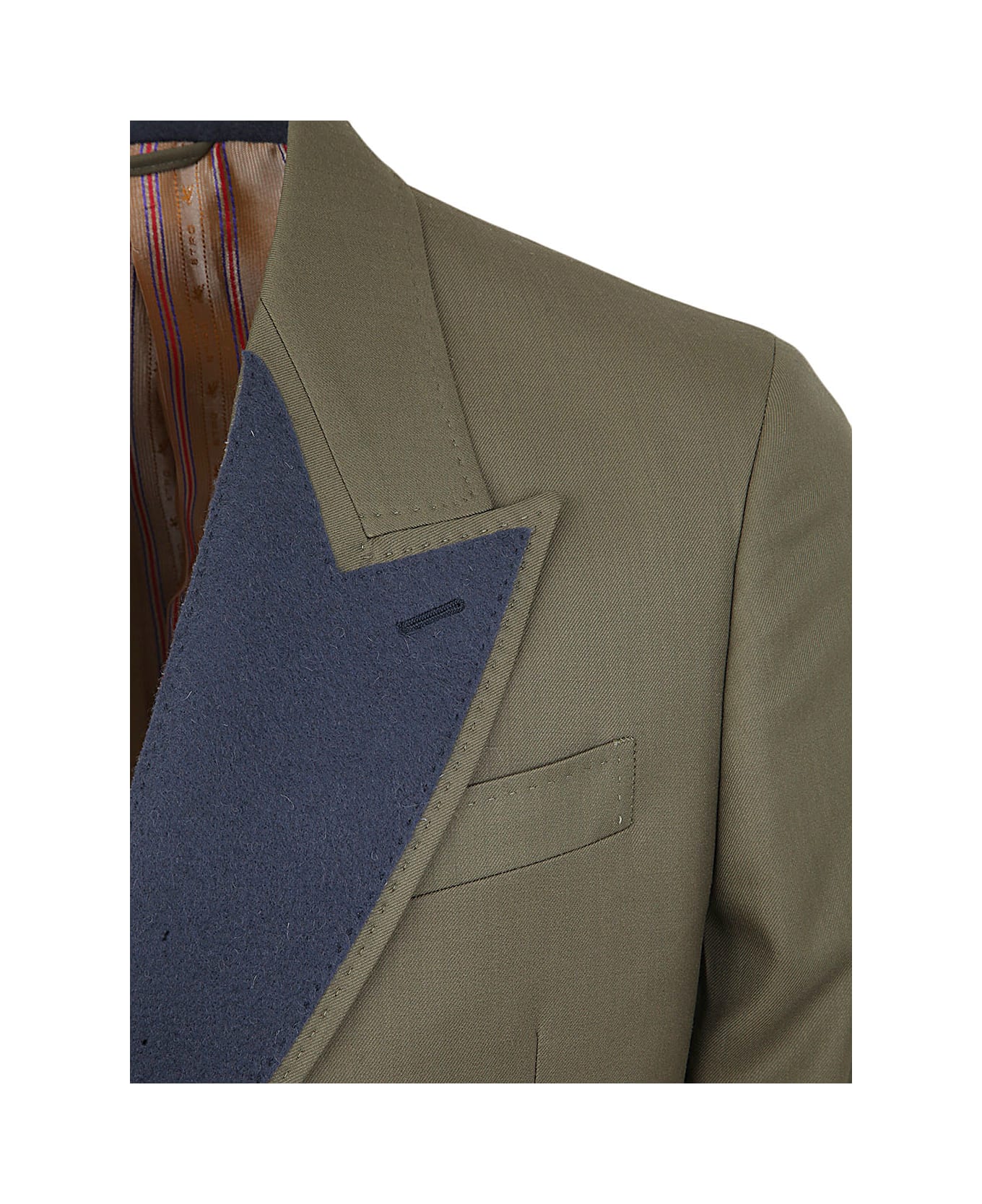 Etro Double Breasted Jacket - Khaki