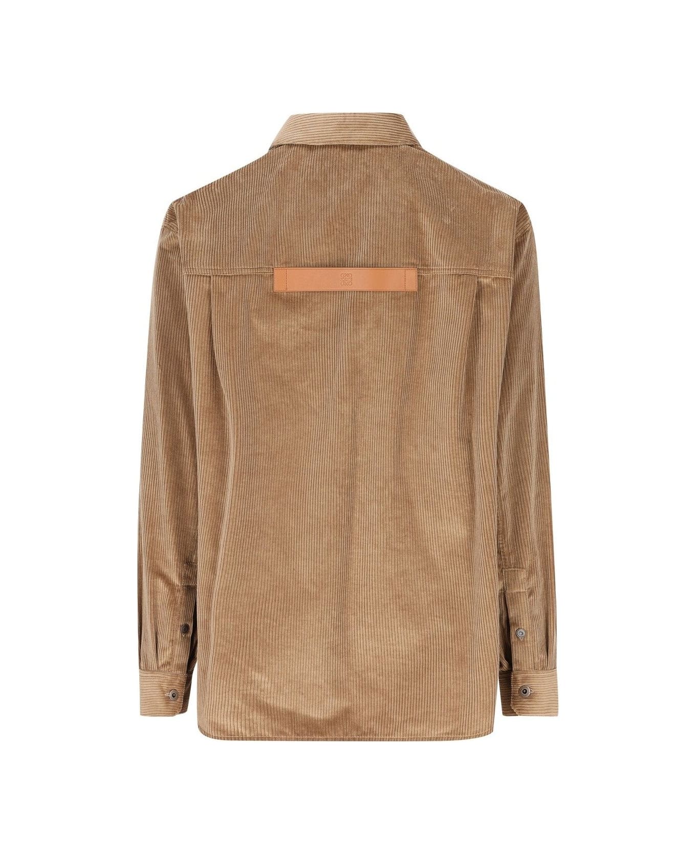 Loewe Long-sleeved Corduroy Overshirt - LIGHT CARAMEL