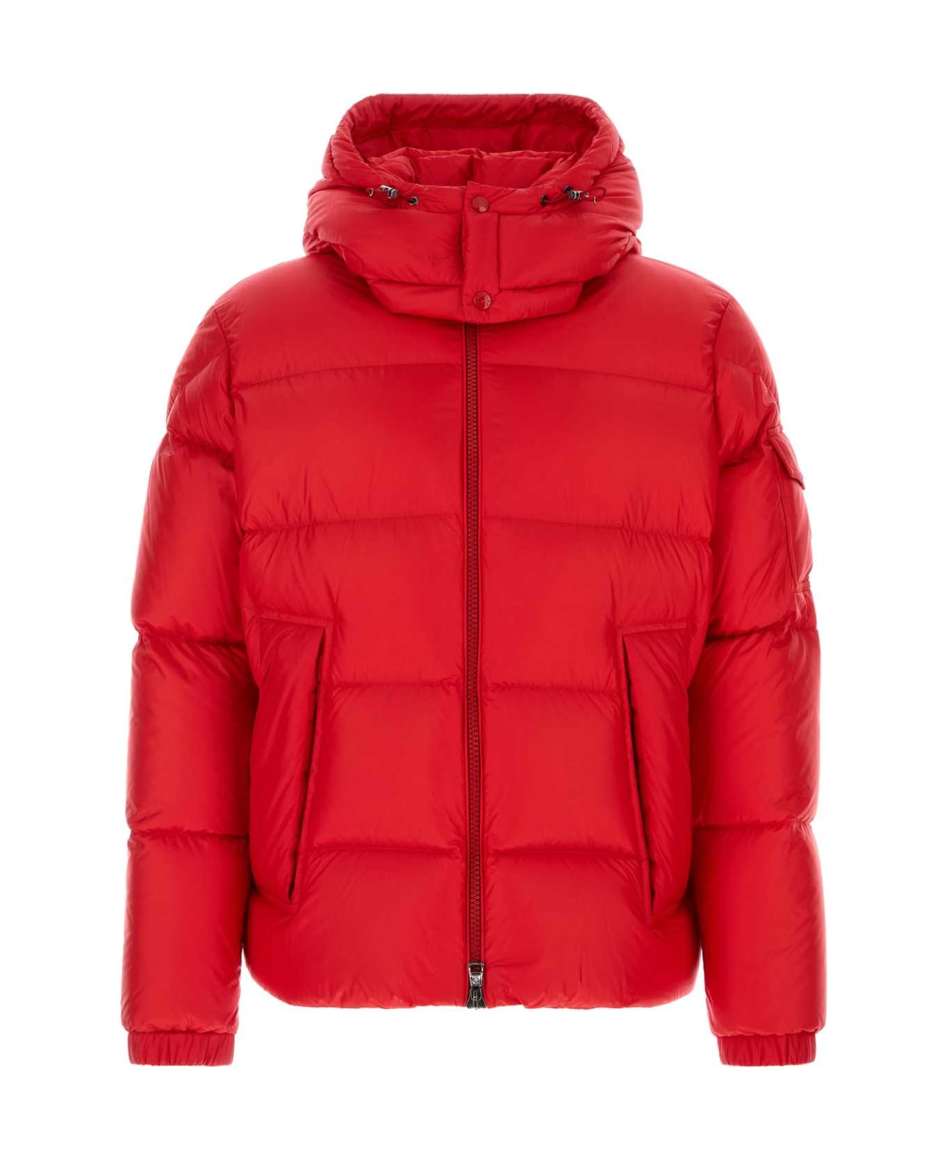Moncler Red Nylon Couyere Down Jacket - 45R