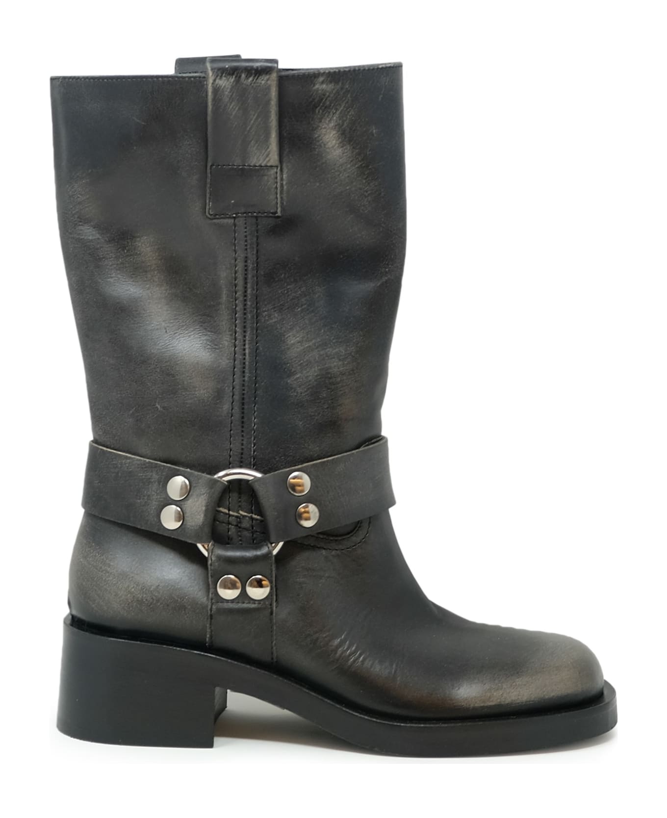 Elena Iachi Leather Boots - BLACK