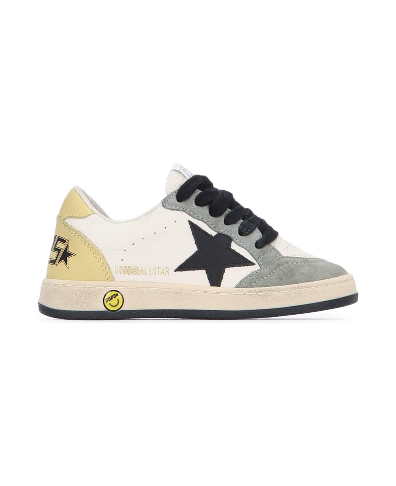 Golden Goose Ballstar Nappa Upper Sued - WHITELIGHTGREENBLACKYELLOW