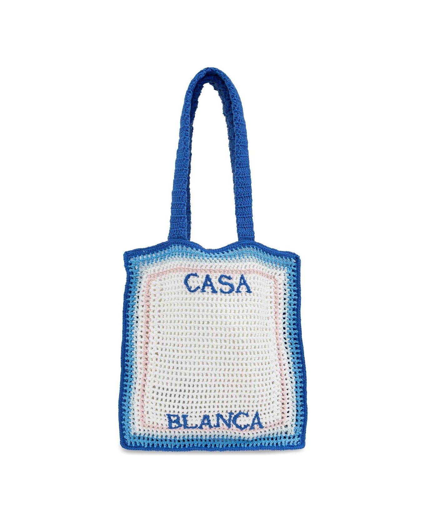 Casablanca Atlantis Knitted Tote Bag - Blue Gradient