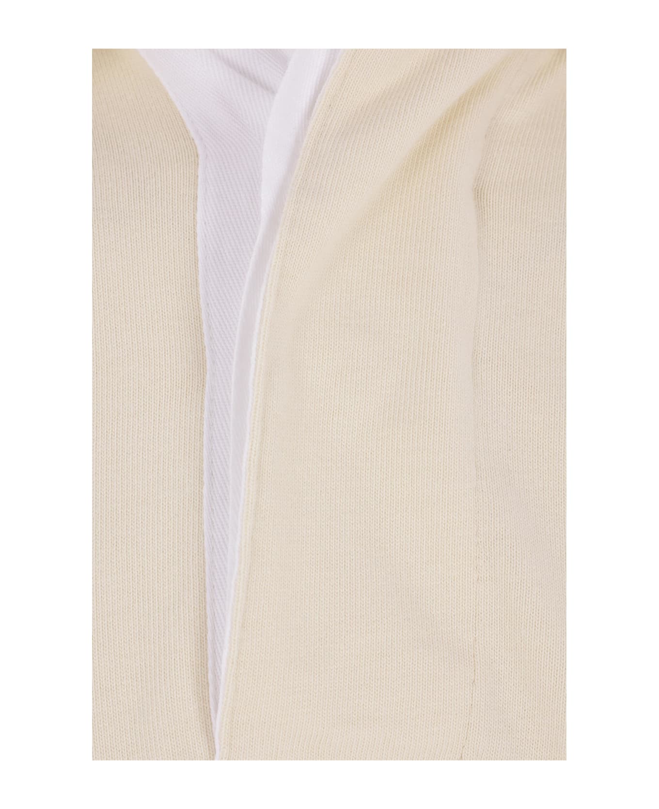Maison Margiela Cotton Long-sleeve Polo Shirt - IVORY
