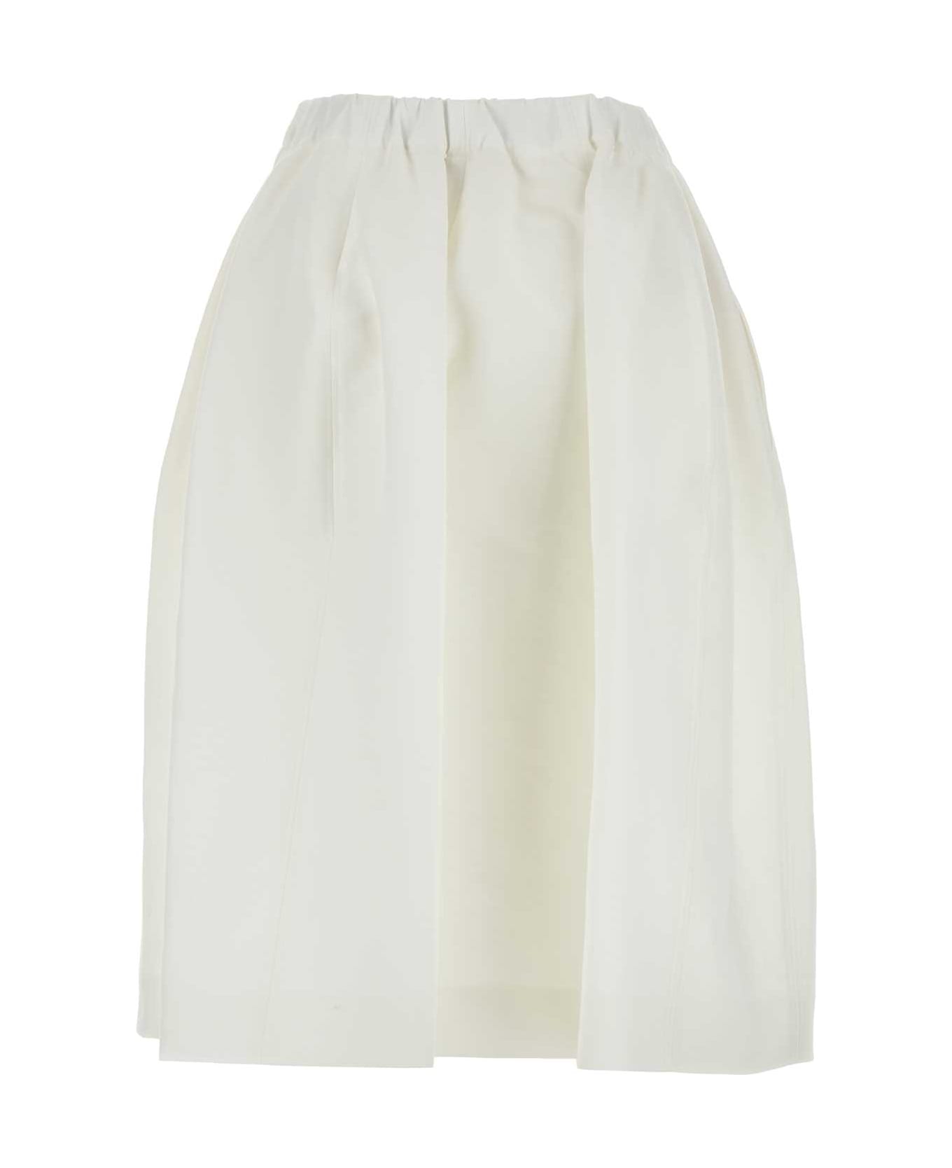 Marni White Cady Skirt - 00W01 スカート