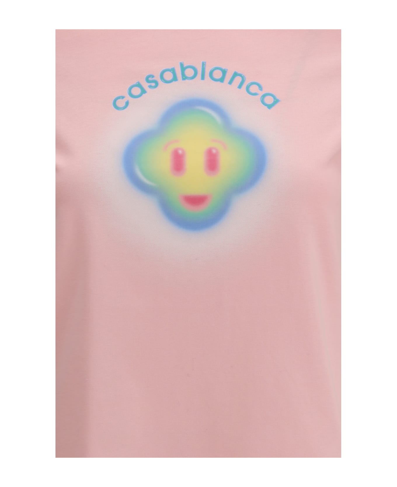 Casablanca Airbrush Smiley Fitted Short-sleeve T-shirt
