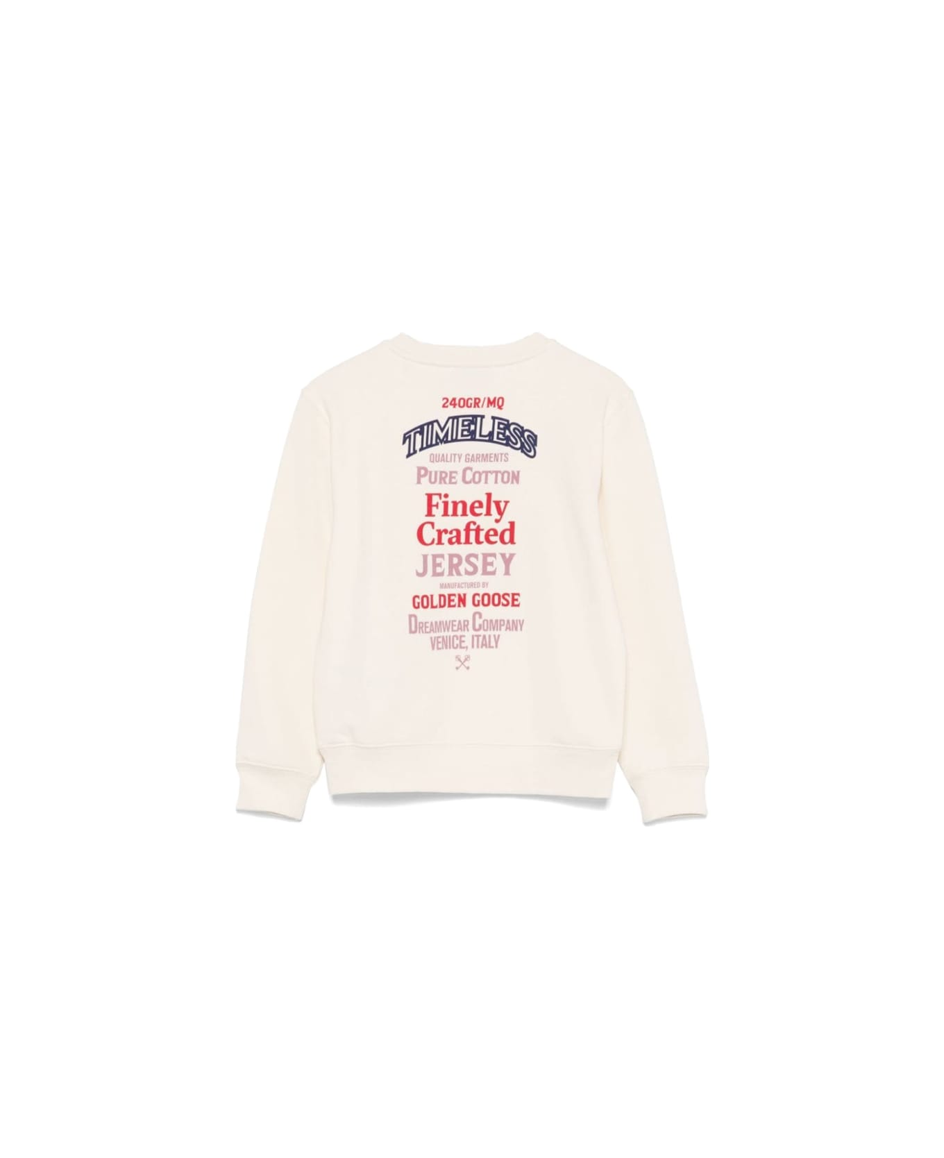 Golden Goose Journey Girl's Crewneck Regular Sweatshirt Printed - WHITE