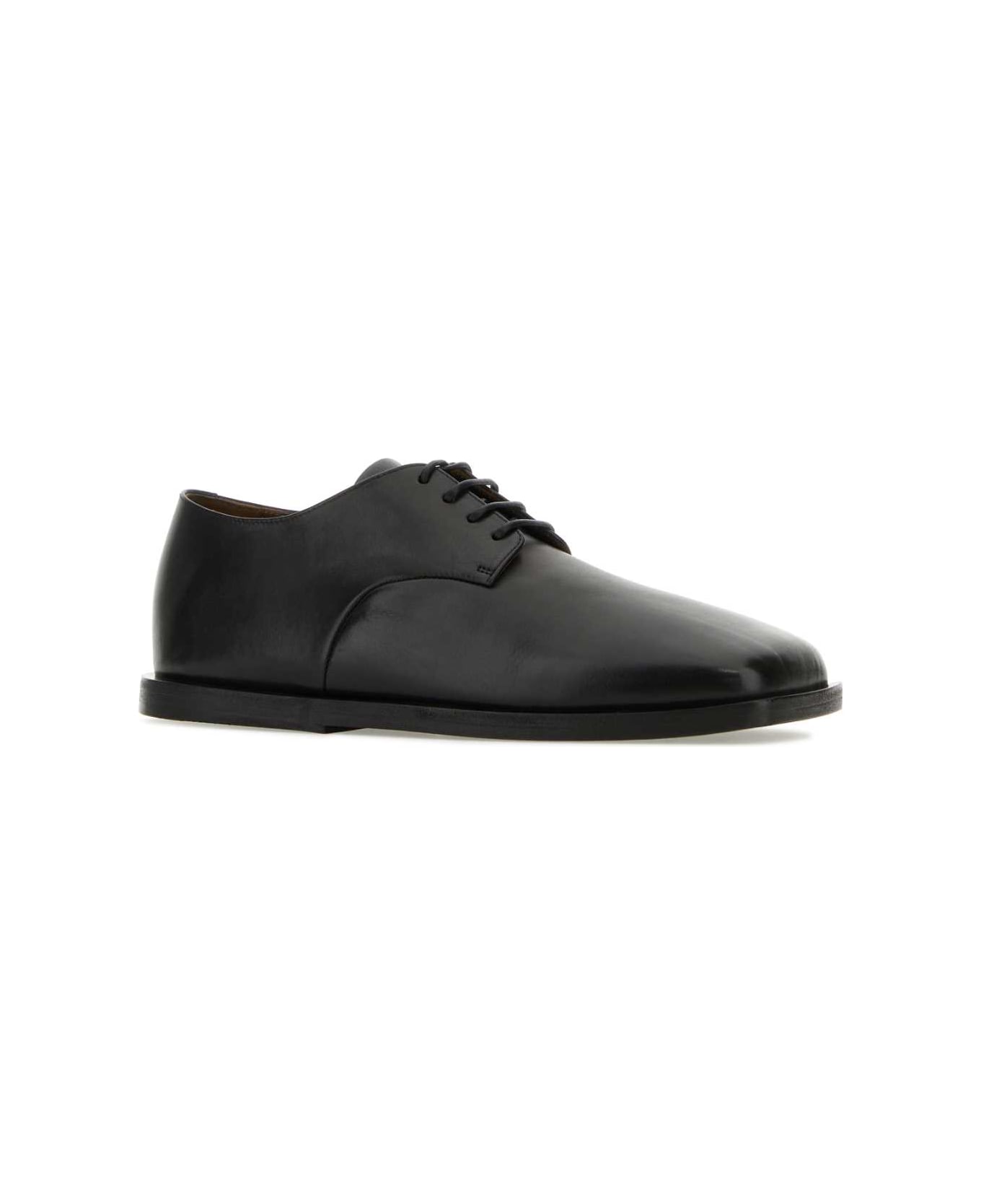 Marsell Black Leather Lace-up Shoes - BLACK