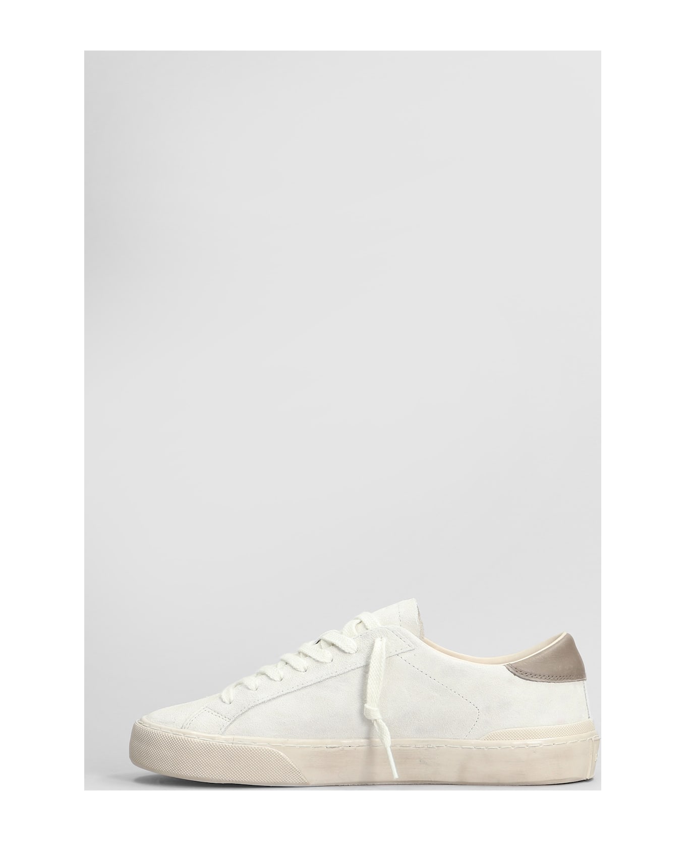 D.A.T.E. Hill Low Sneakers In White Suede - white