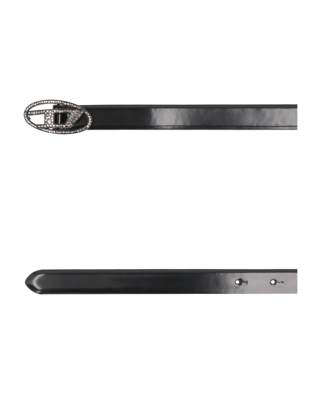 Diesel B-1dr Leather Belt - black