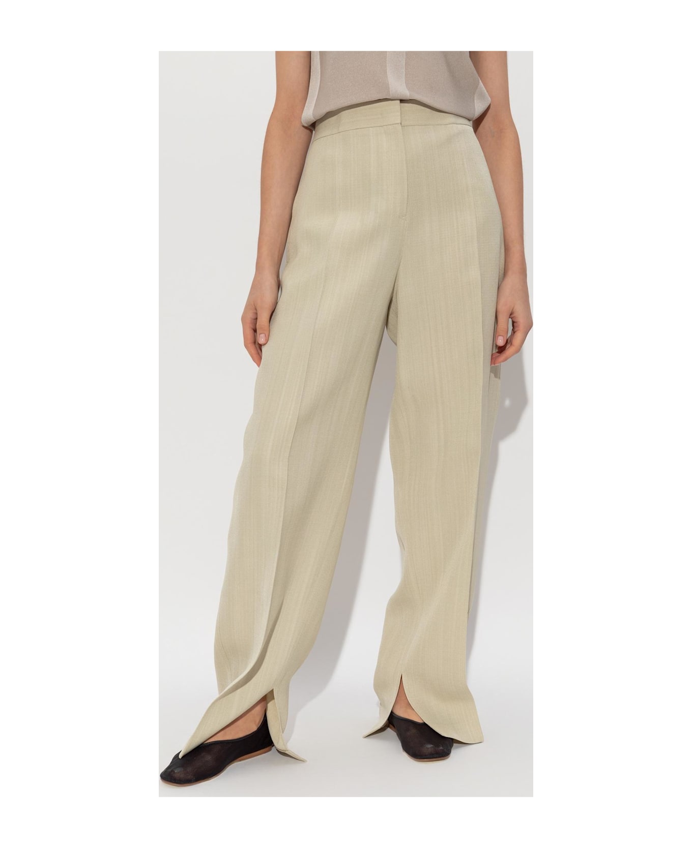 Jil Sander Creased Pants - LEMON GREEN