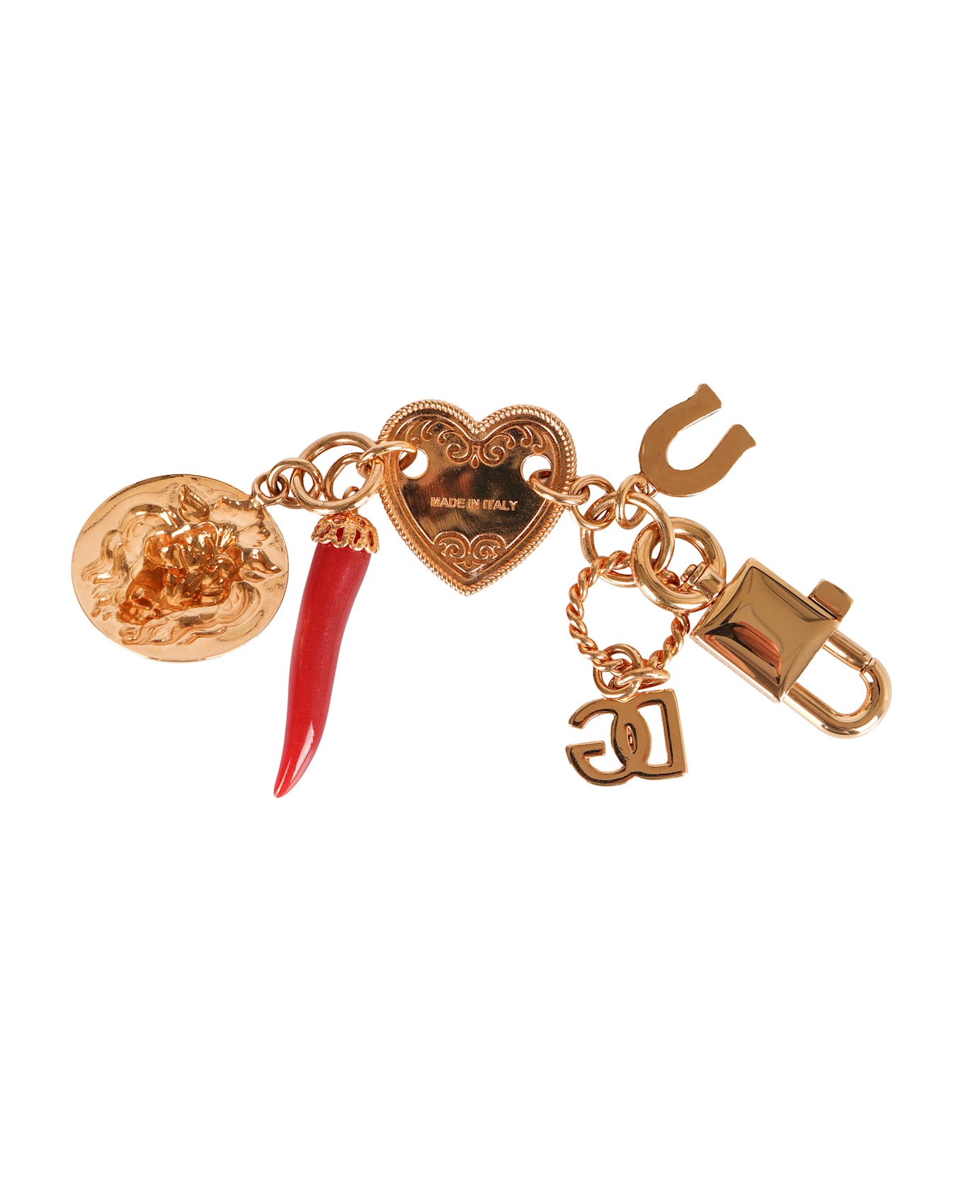 Dolce & Gabbana Devotion Key Ring - Gold キーリング