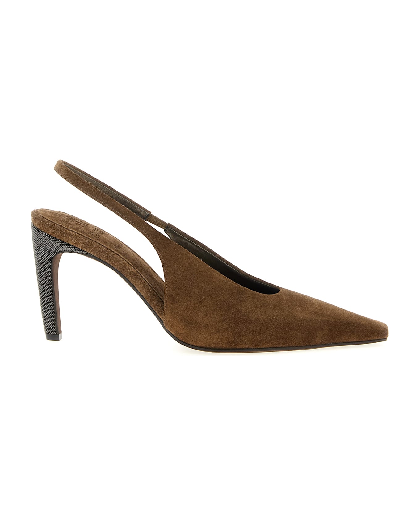 Brunello Cucinelli 
precious Heels
 Slingback - Brown ハイヒール