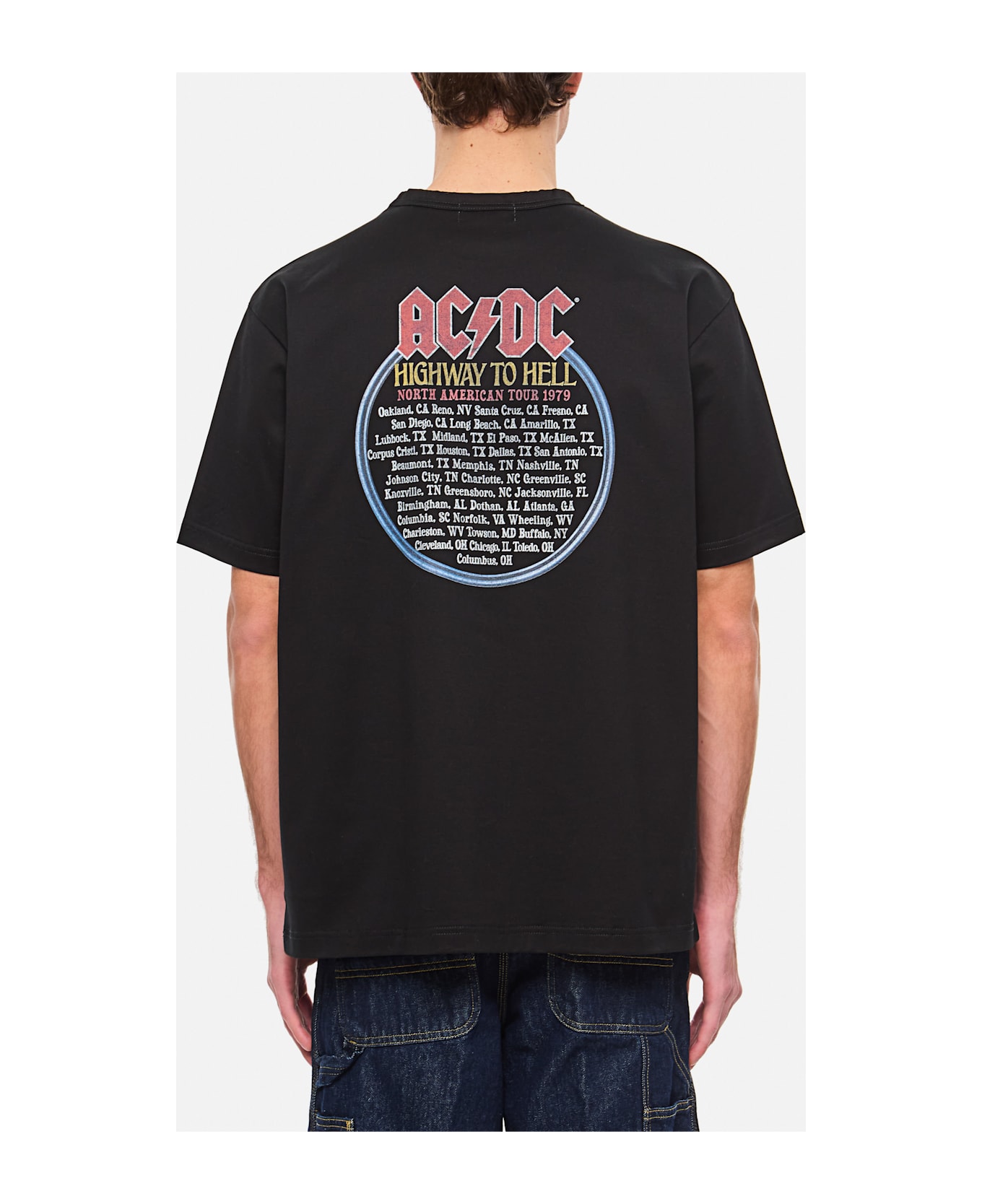 Junya Watanabe Ac/dc Printed T-shirt - Black