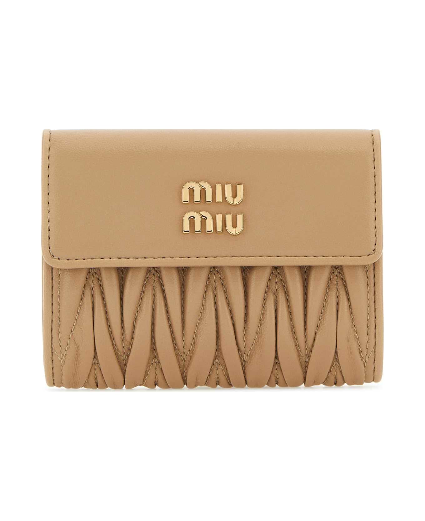 Miu Miu Sand Leather Wallet - SABBIA