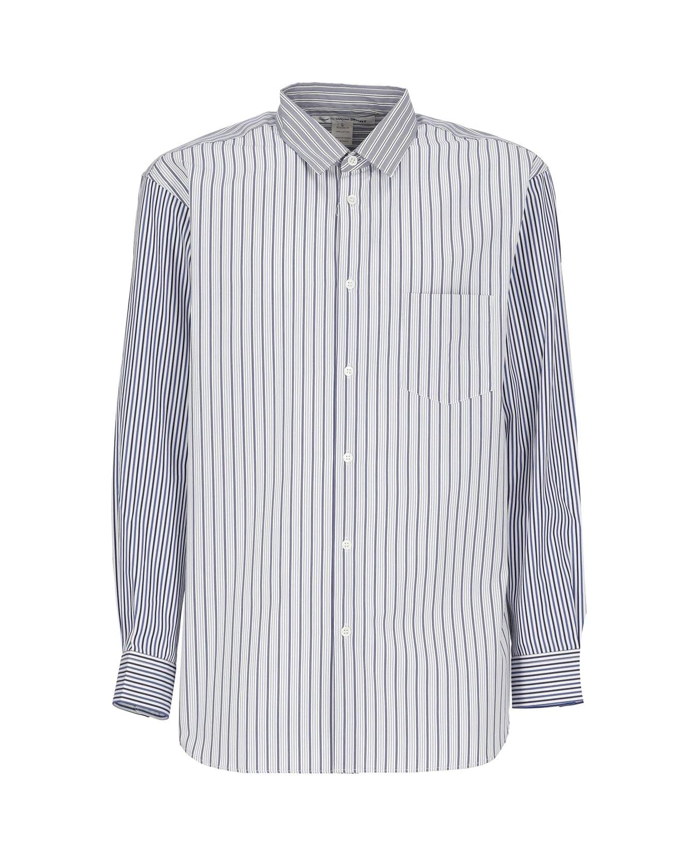 Comme des Garçons Striped Collared Button-up Shirt - MultiColour