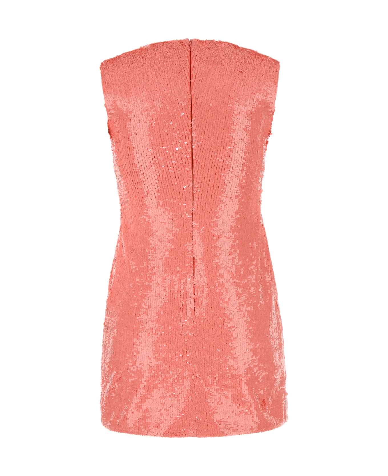 J.W. Anderson Embellished Cotton Mini Dress - BUBBLEGUM