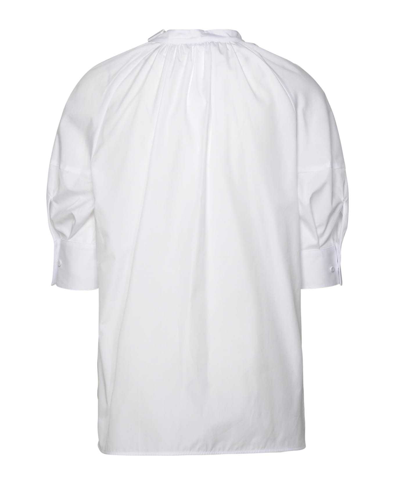 Max Mara 'carpi' White Cotton Shirt - White ブラウス