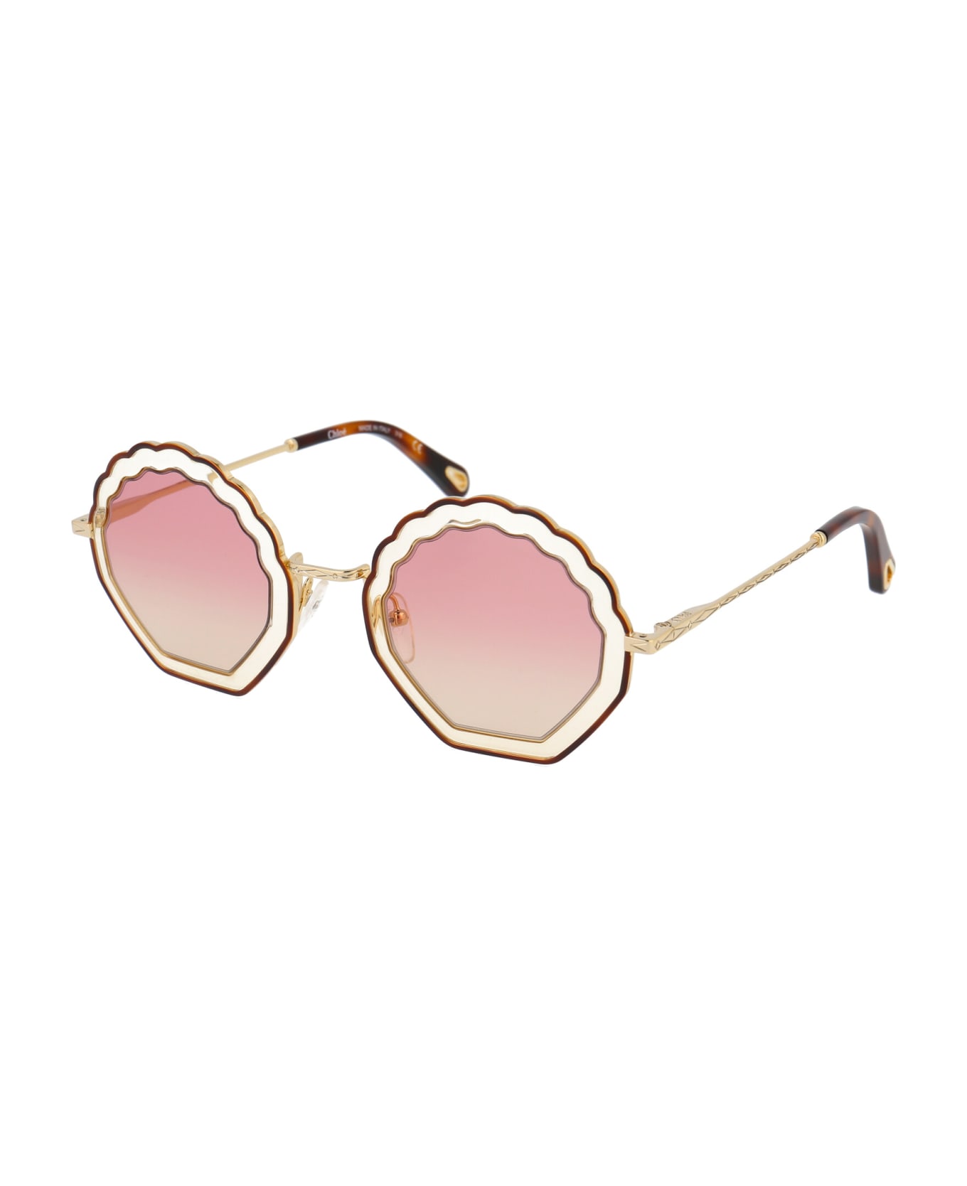 Chloé Eyewear Ce147s Sunglasses - 257 HAVANA SAND/GRADIENT PINK