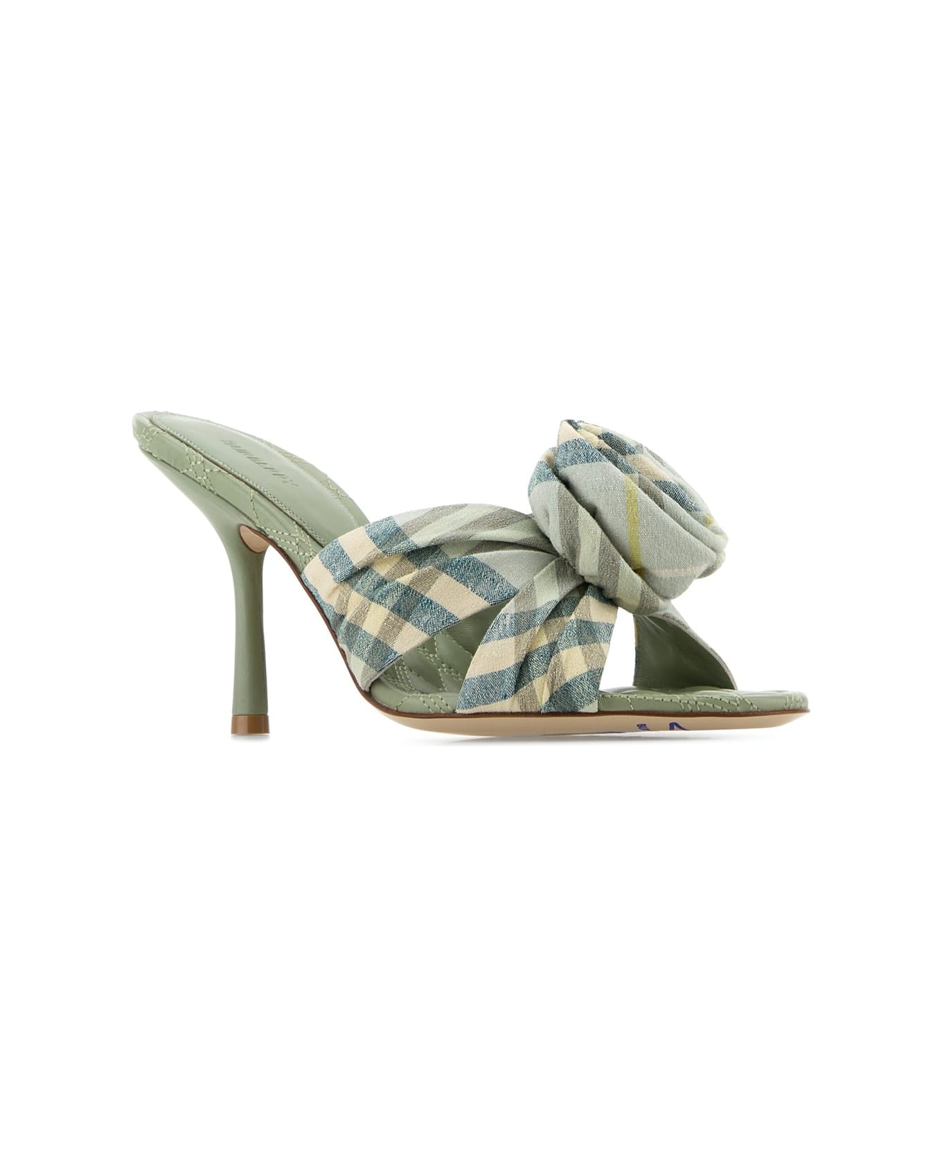 Burberry Embroidered Fabric Mews Mules - BREEZEIPCHECK