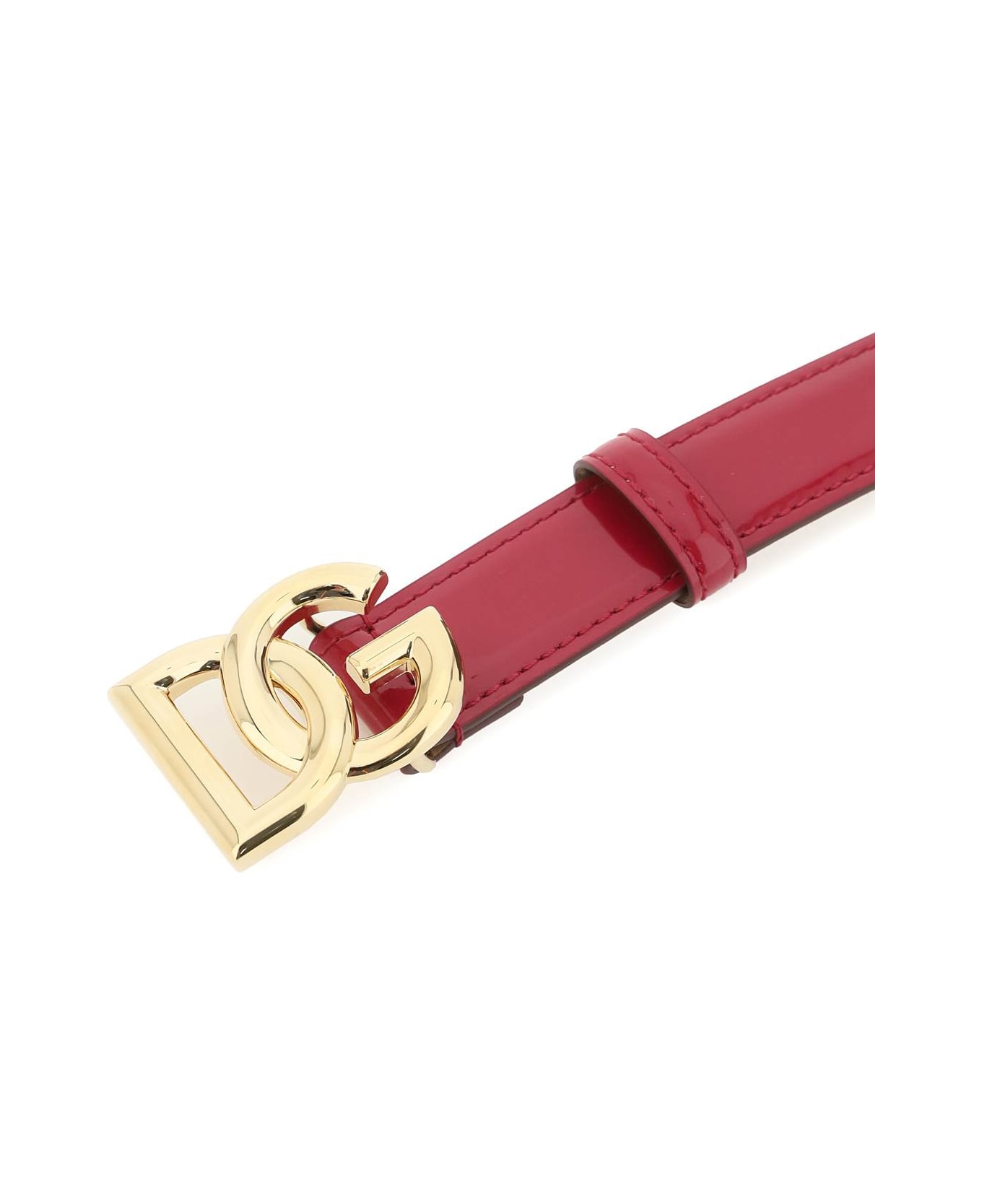 Dolce & Gabbana Belt With Logo Buckle - Cyclamin