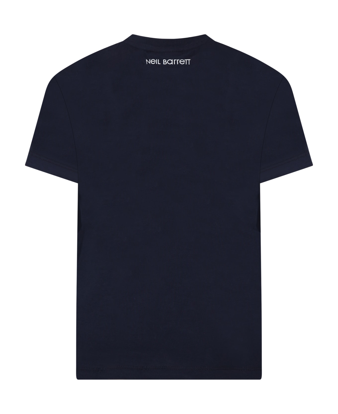 Neil Barrett Blue T-shirt For Boy With Iconic Lightning Bolts - Blue