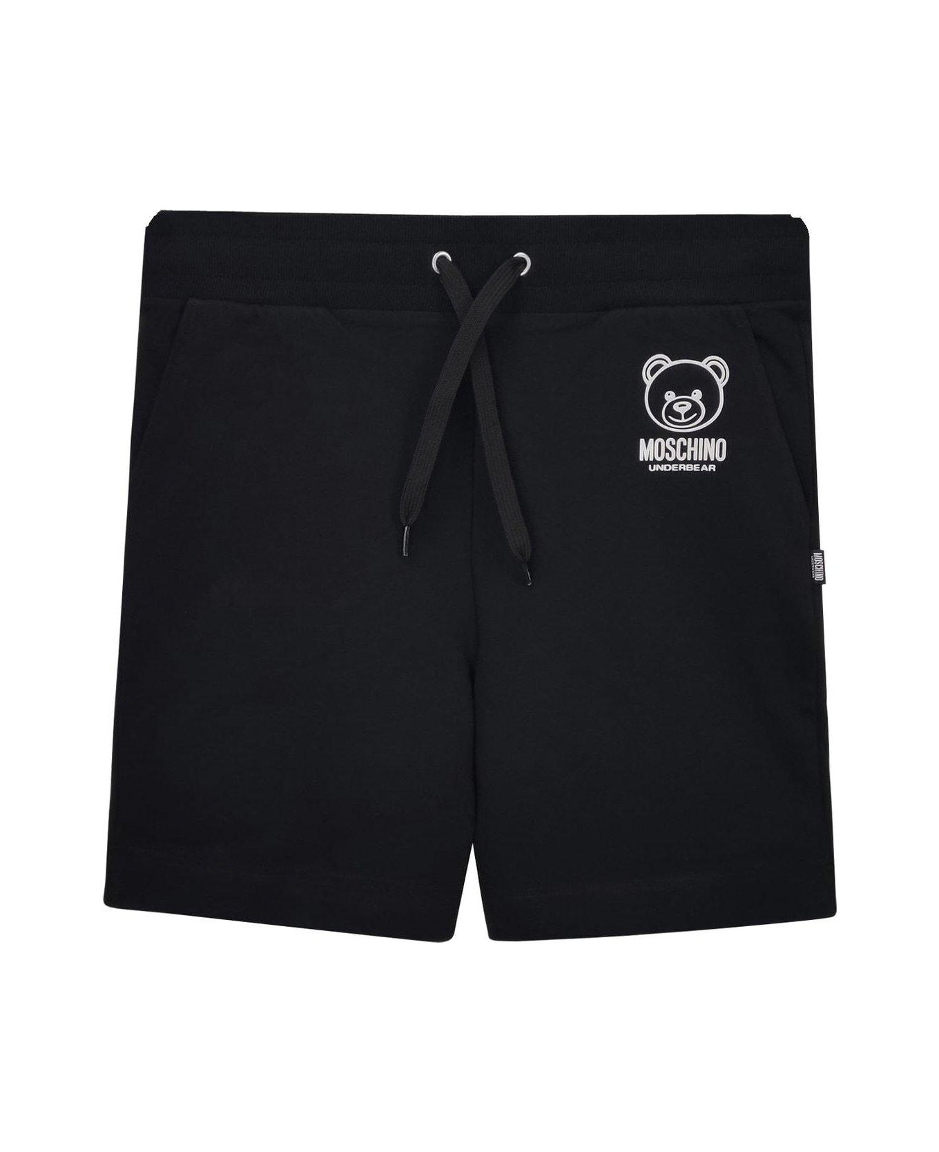Moschino Teddy Bear Detailed Drawstring Bermuda Shorts - Nero ショートパンツ