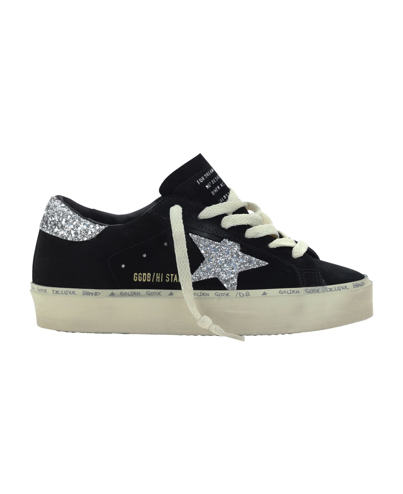 Golden Goose Hi Star Sneakers - Black/silver