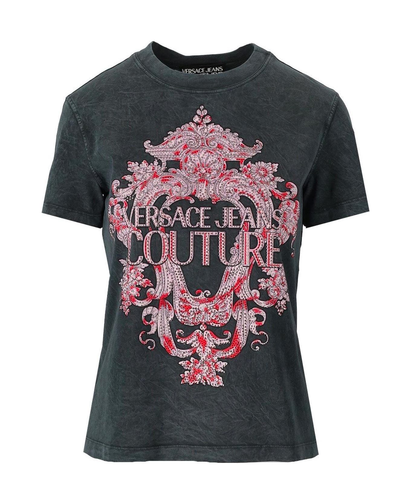 Versace Jeans Couture Graphic Print T-shirt - Grigio