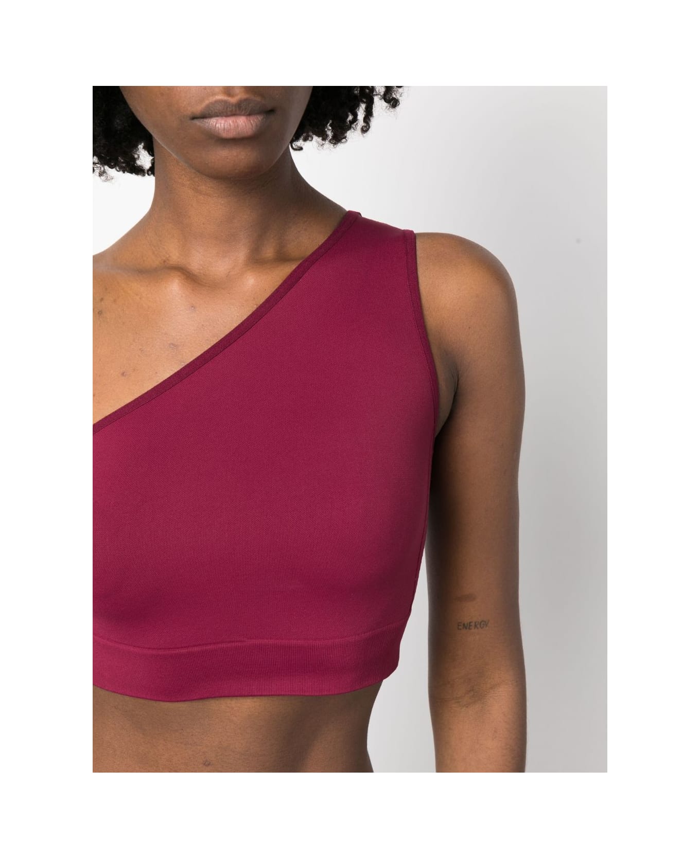 Rick Owens Knitted One-shoulder Bandeau Top - Fuchsia