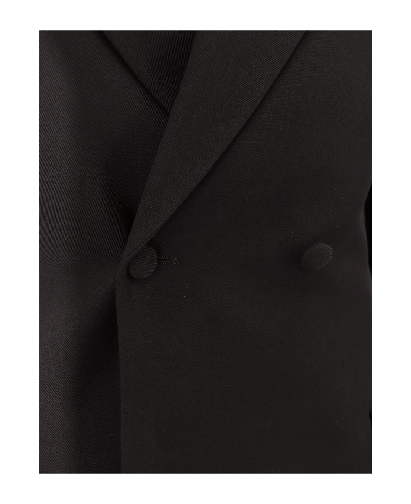 Balenciaga Oversized Double-breasted Twill Jacket - Black
