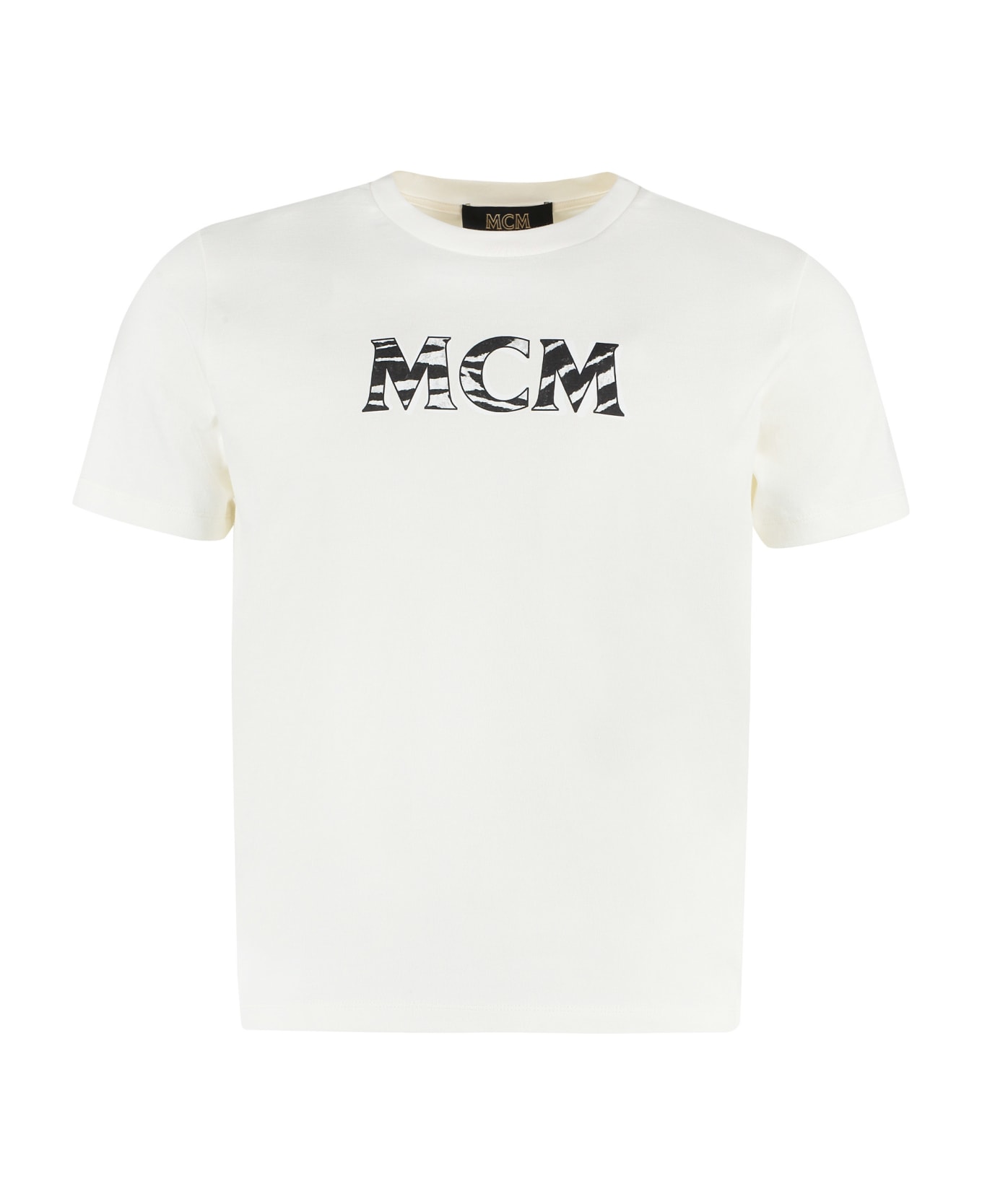 MCM Logo Cotton T-shirt - Ivory
