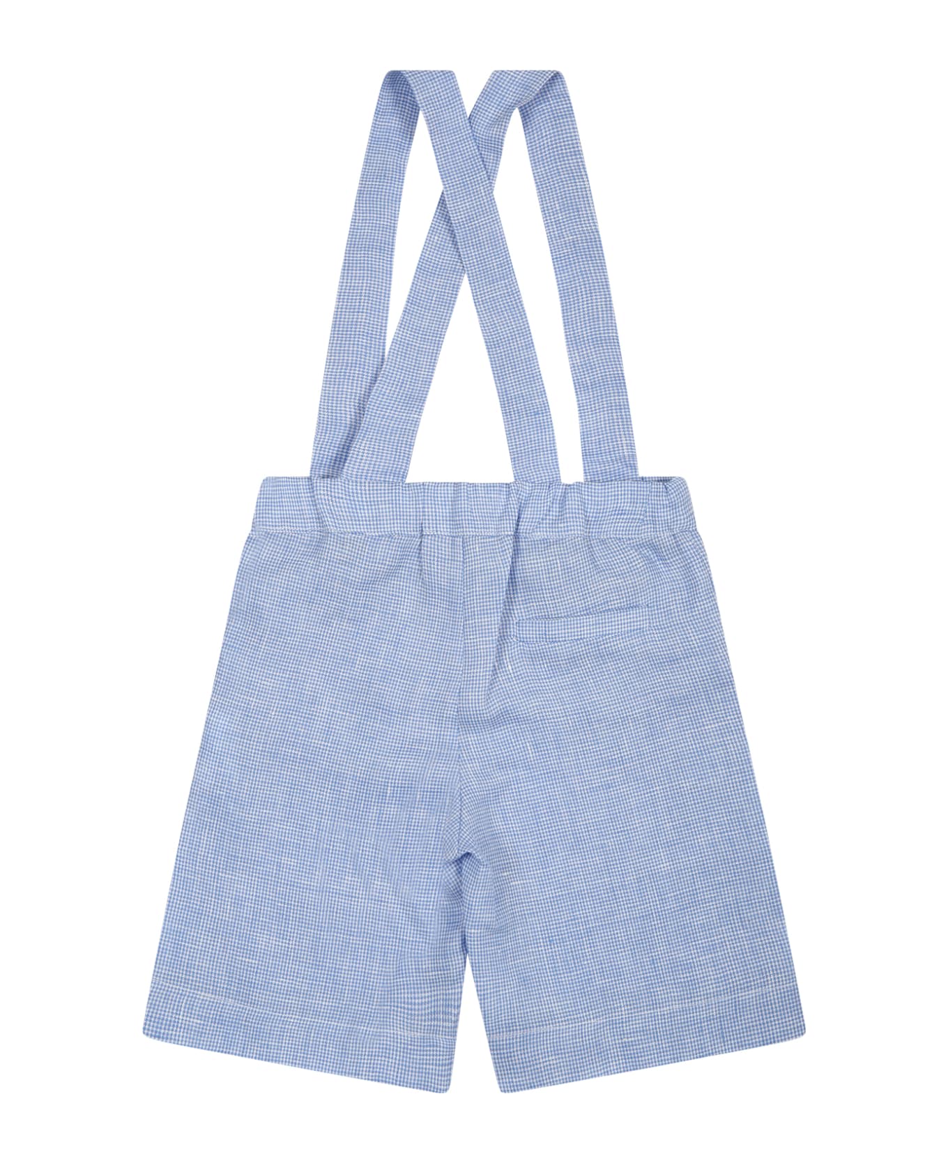 Little Bear Light Blue Trousers For Baby Boy - Light Blue ボトムス