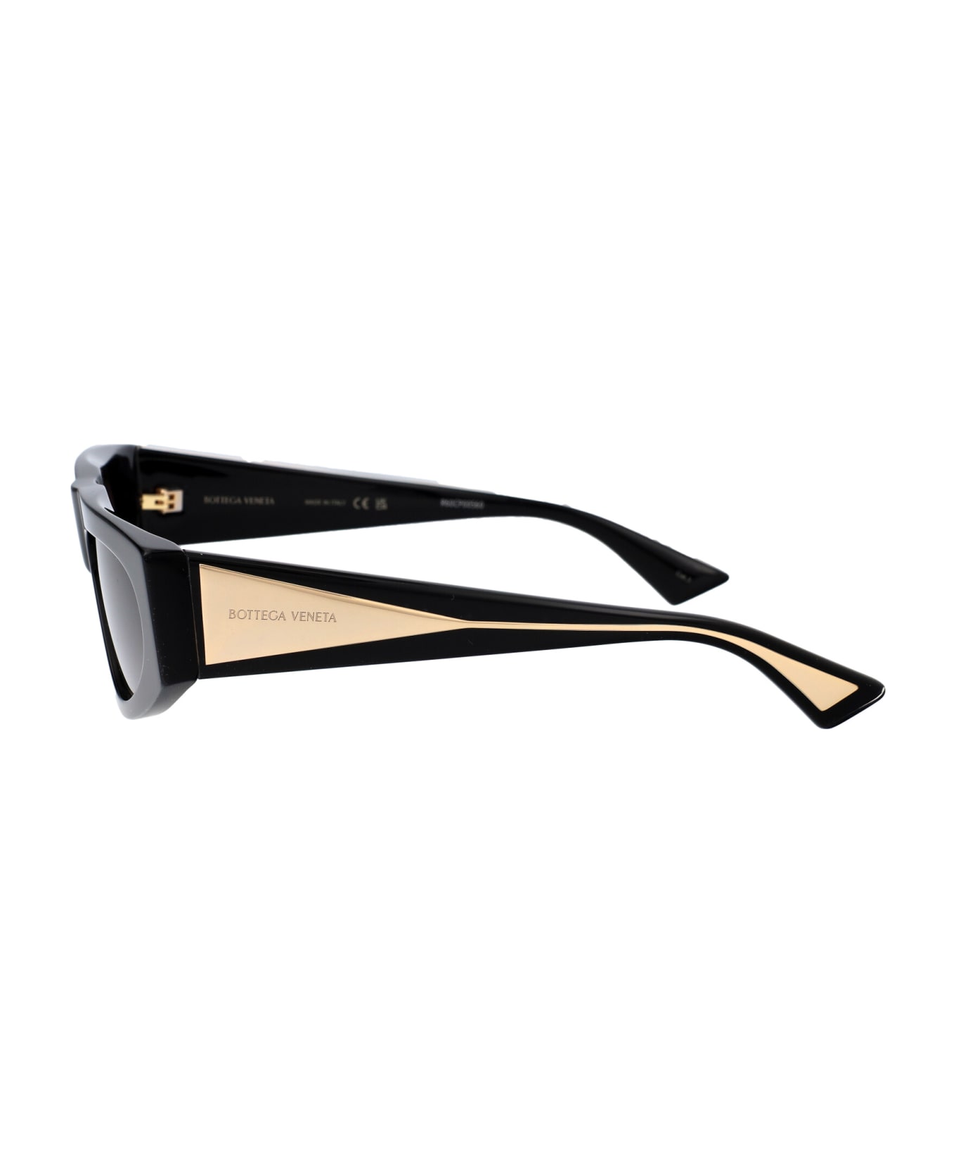 Bottega Veneta Eyewear Bv1277s Sunglasses - 001 BLACK CRYSTAL GREY