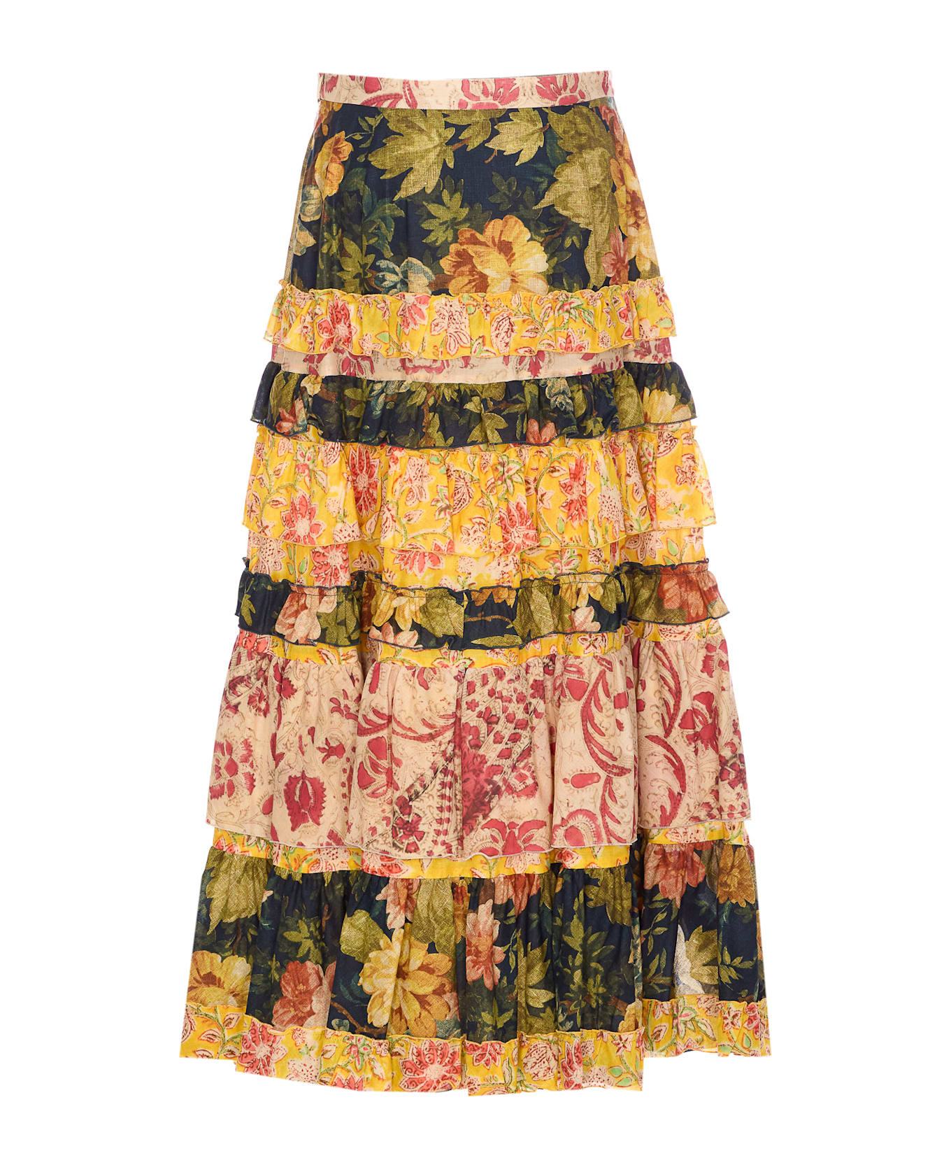 Valentino Garavani Apres L
hiver Macro Flower Skirt - MultiColour