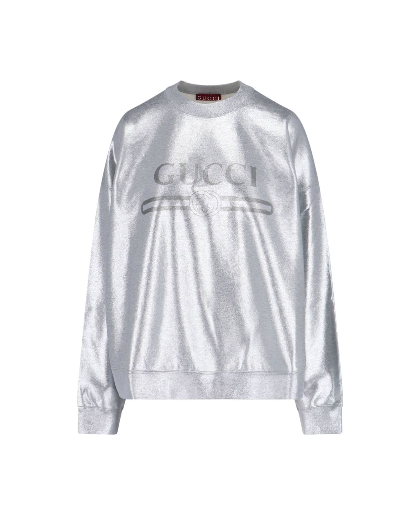 Gucci Logo Sweatshirt - GREYSILVER