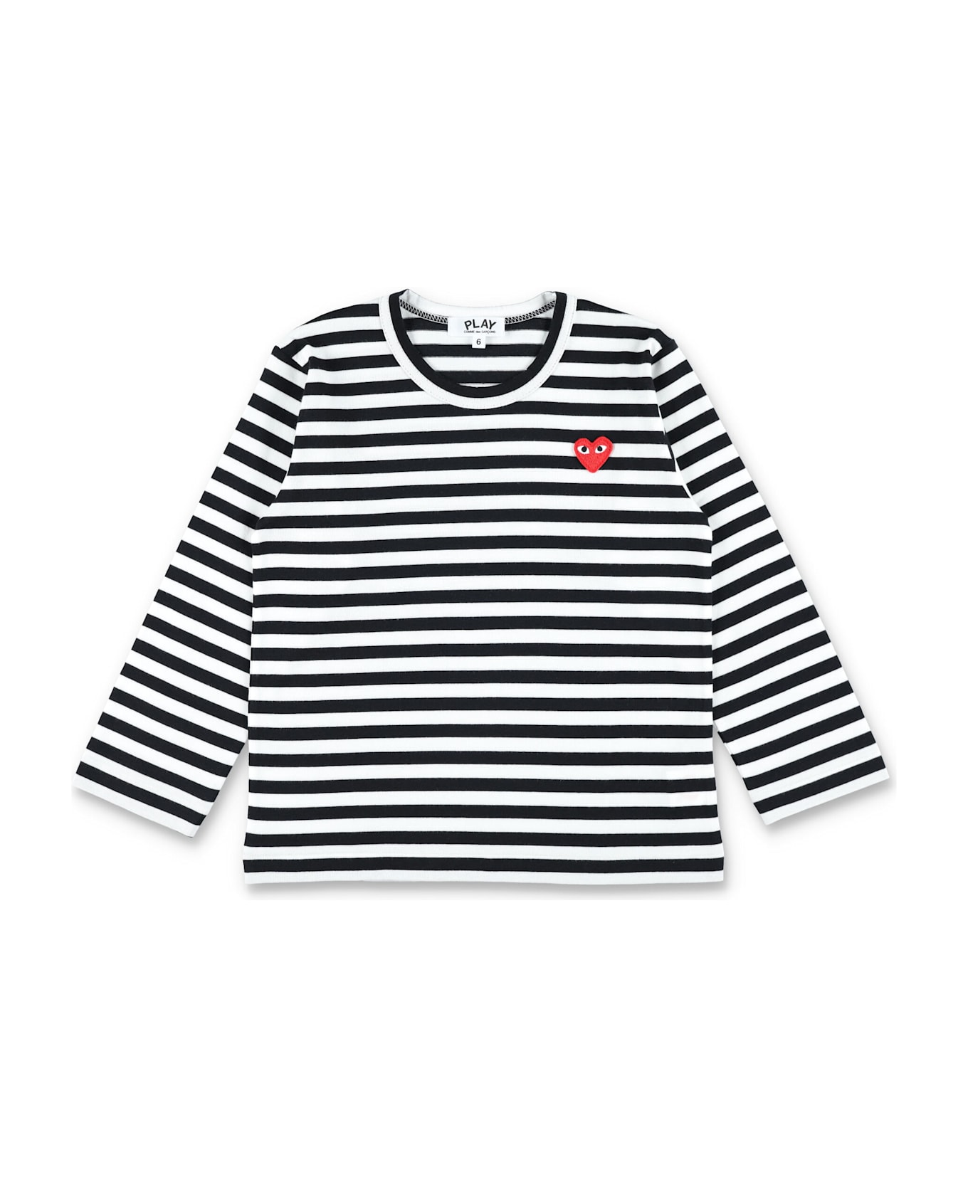 Comme des Garçons Play Kid - Striped T-shirt - BLACK