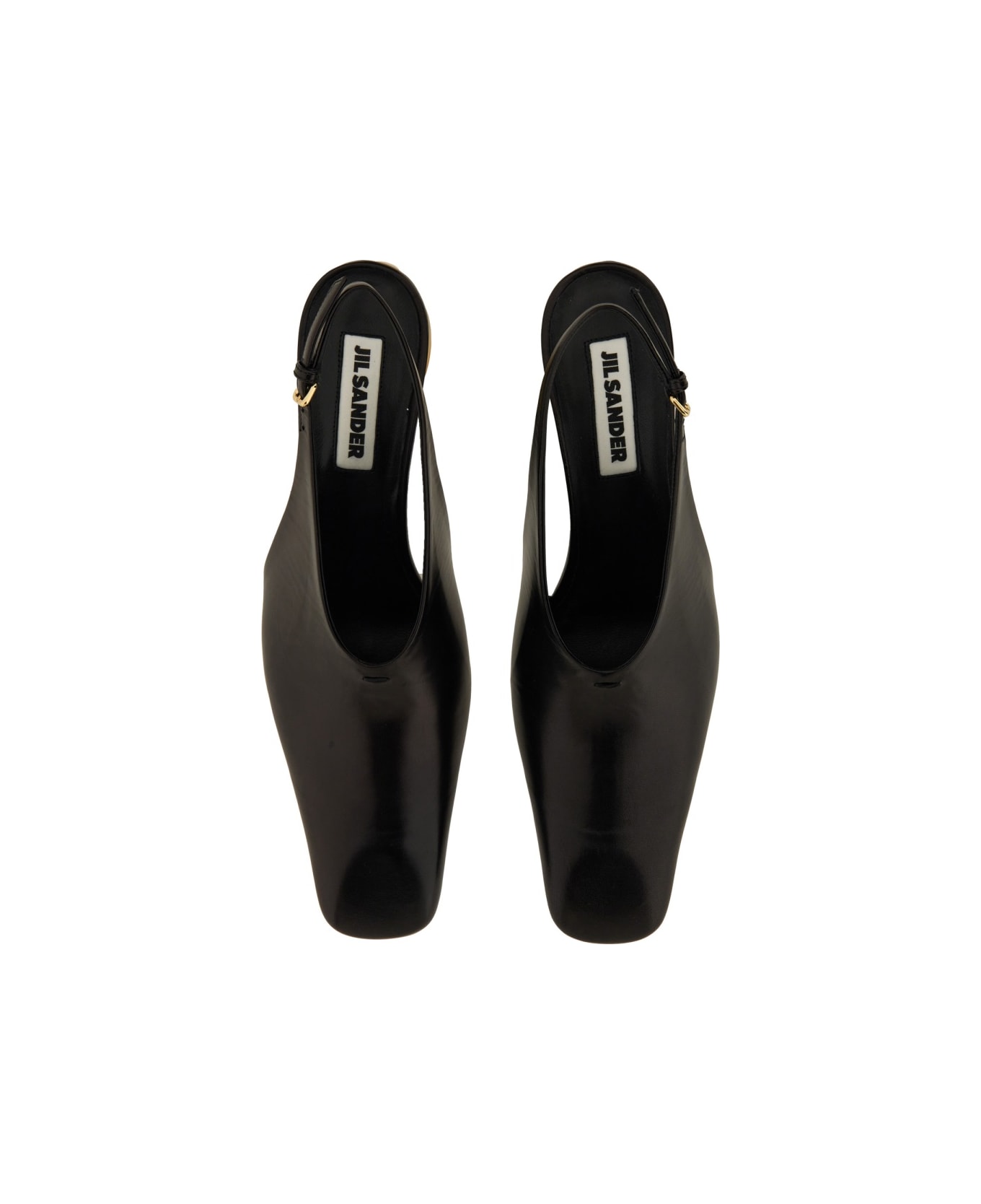Jil Sander Pumps With Contrasting Heels - BLACK