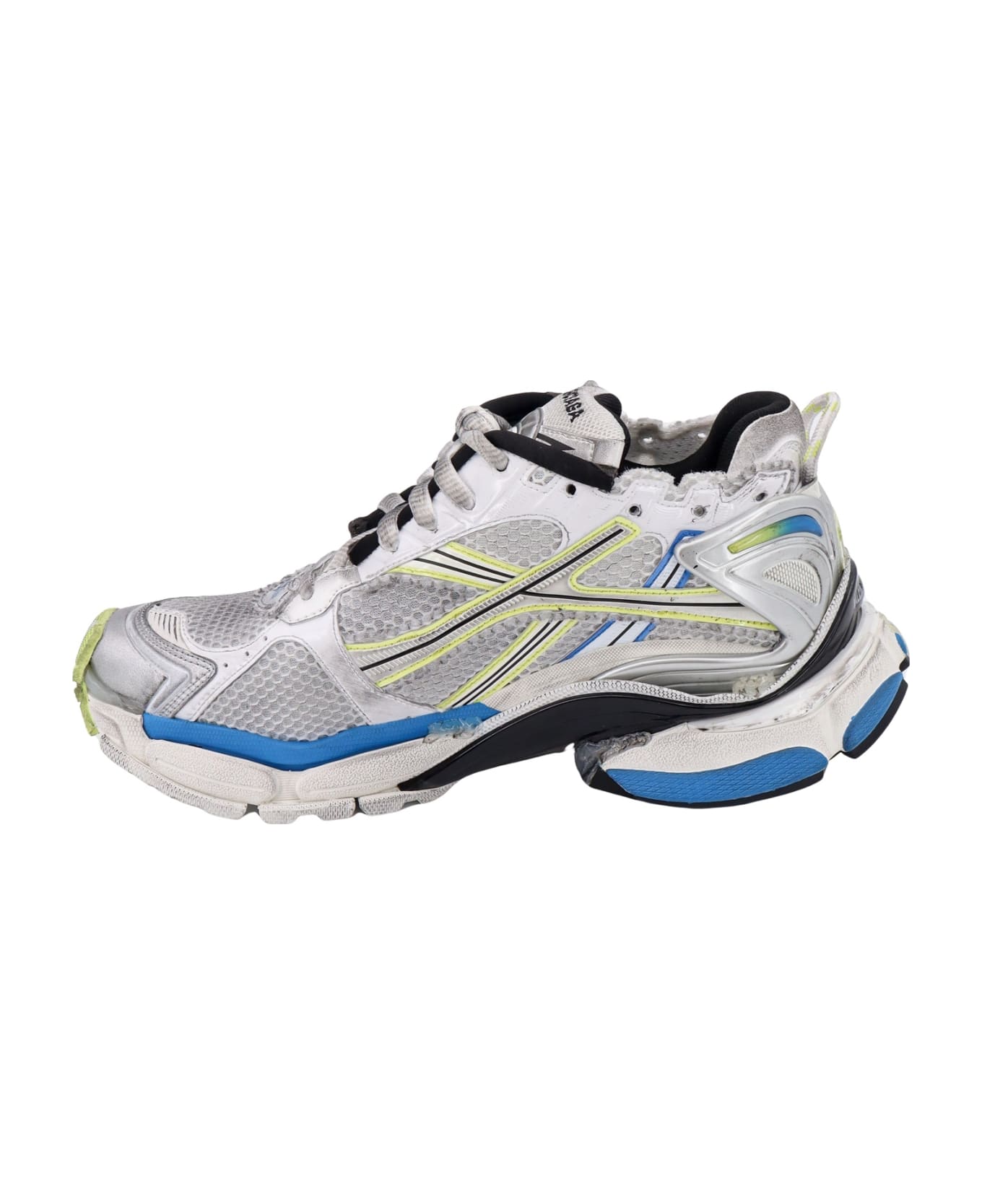 Balenciaga Runner Sneakers - White/yellow/blue