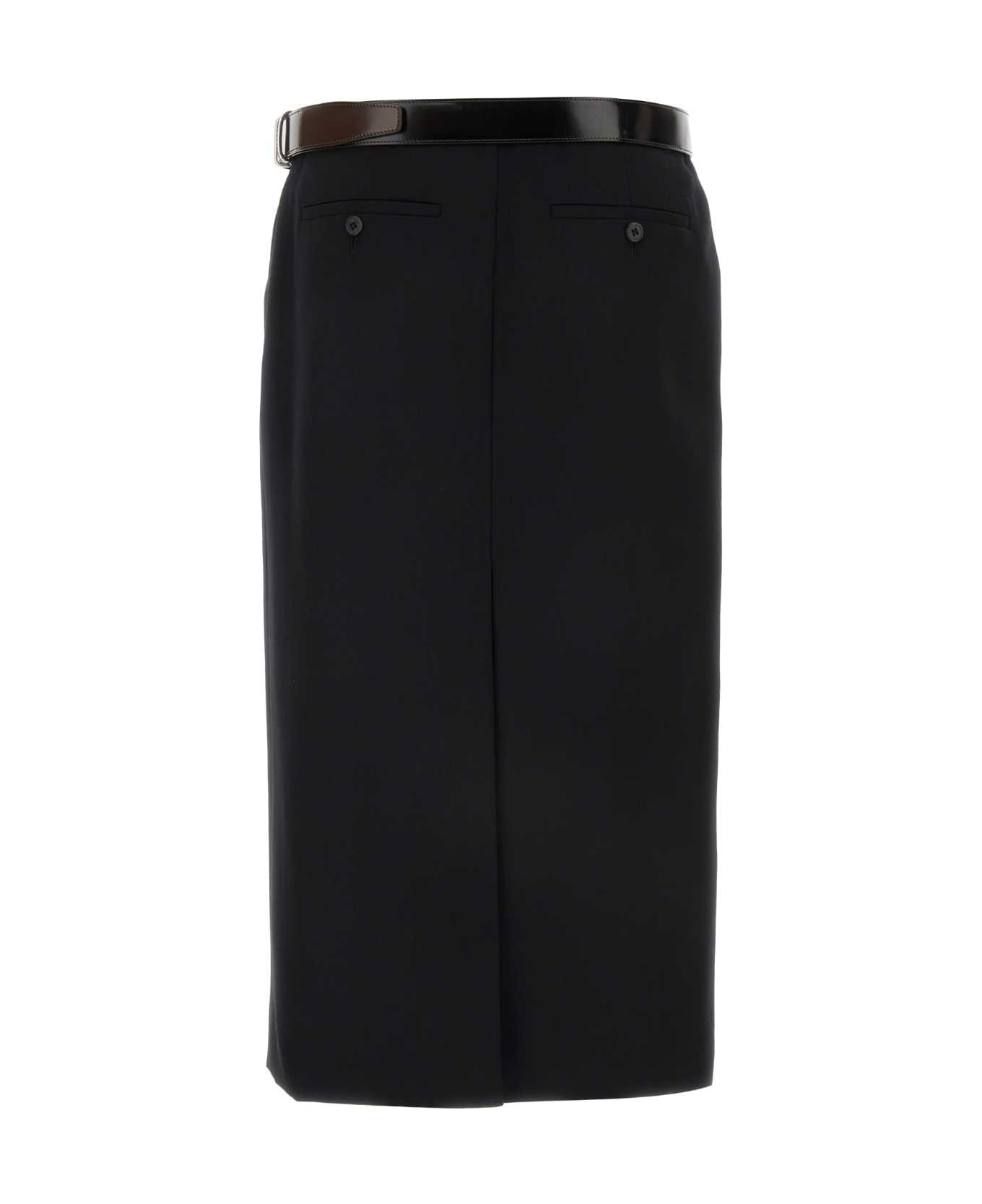 Prada Black Gabardine Skirt - NERO スカート