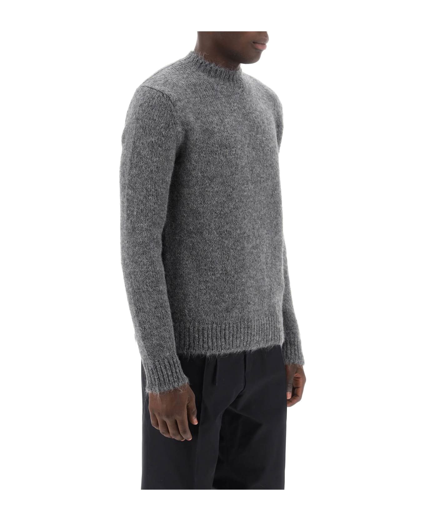 Jil Sander Alpaca Crew Neck Sweater - PEBBLE (Grey)
