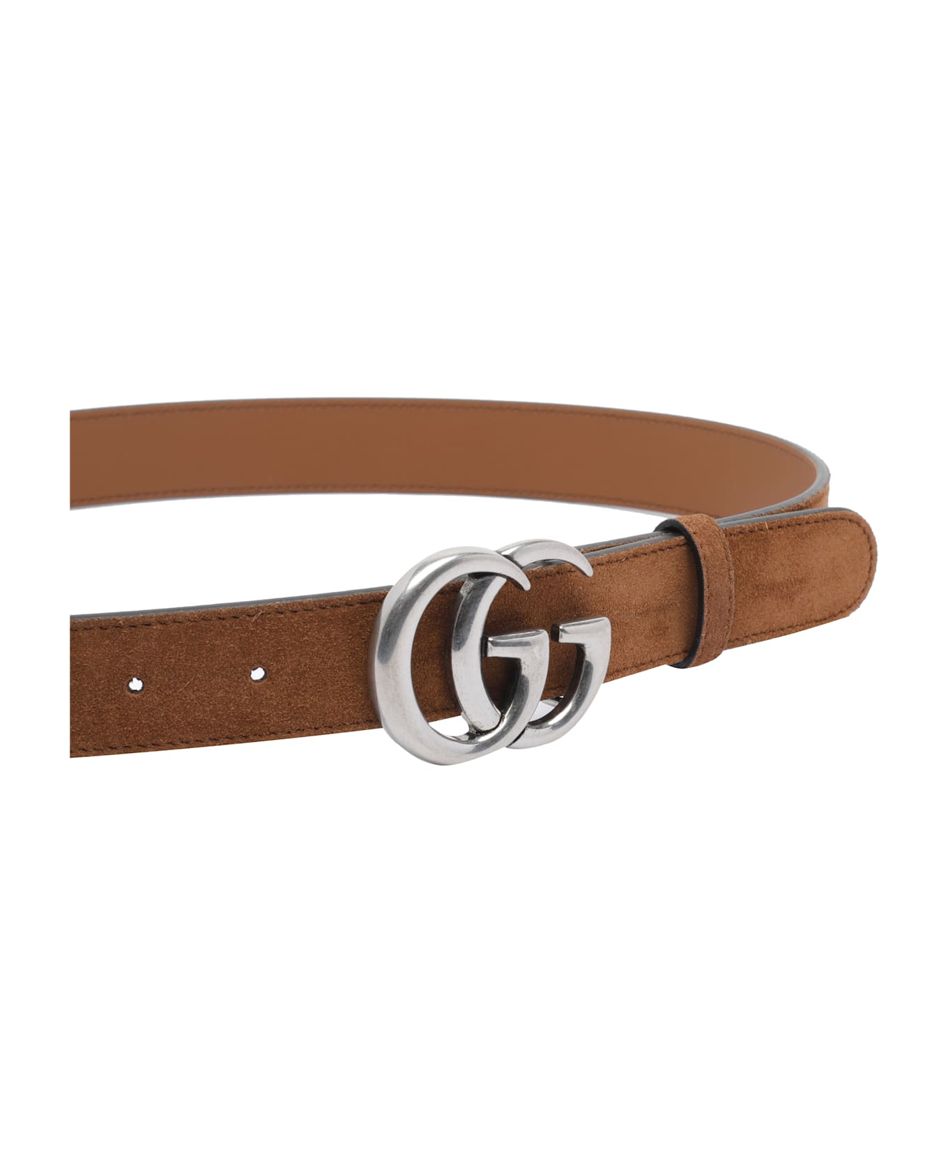 Gucci Gg Logo Belt - Brown