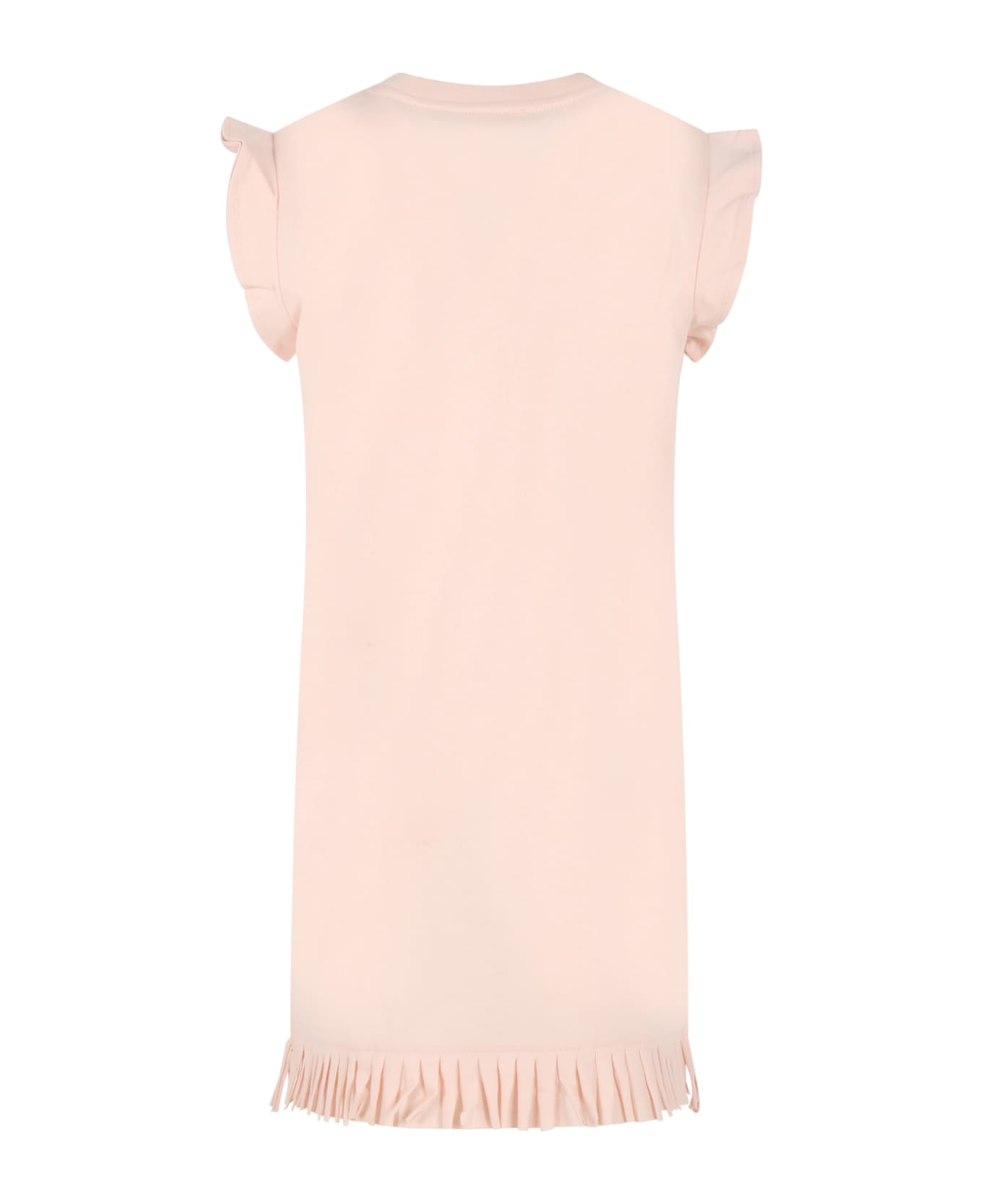 Chloé Pink Dress For Girl With Logo - Rosa