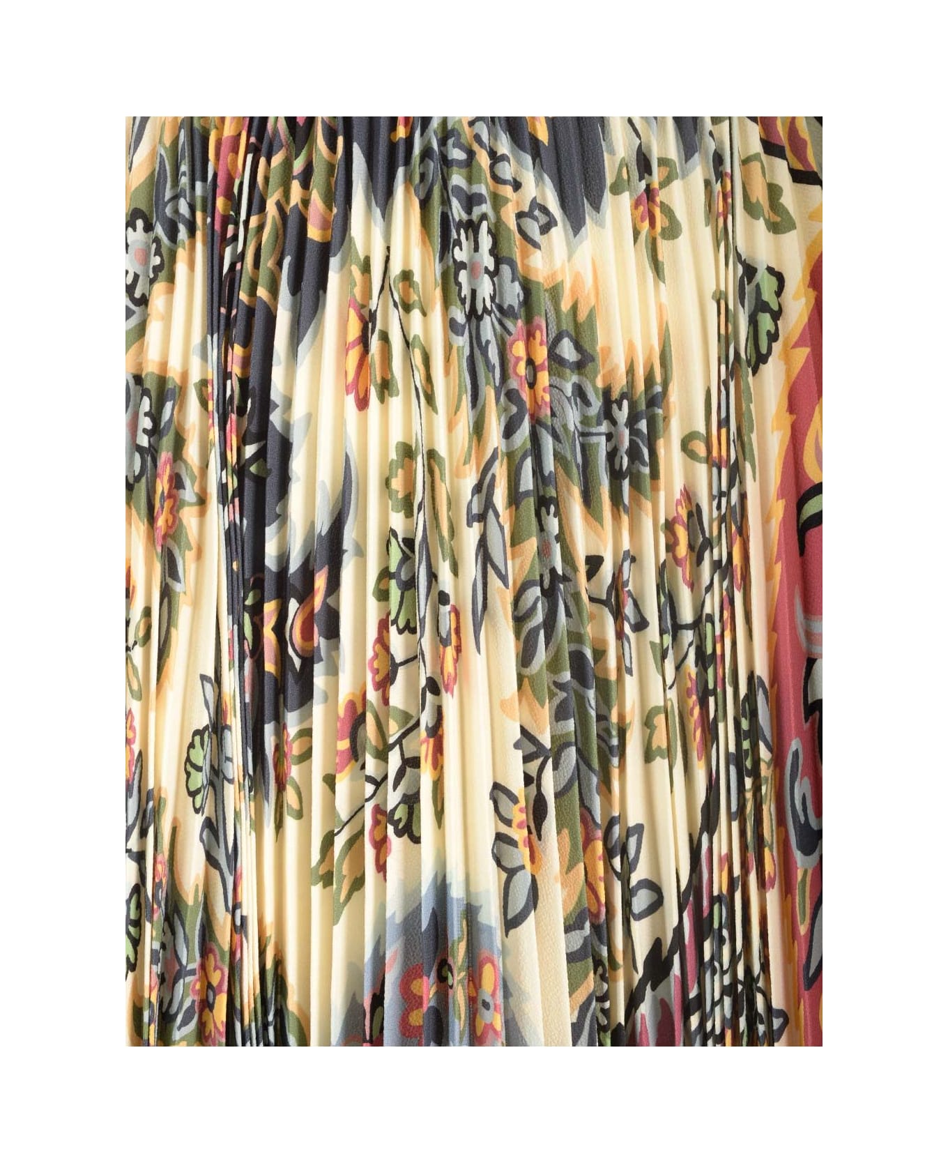 Etro Pleated Midi Skirt - STAMPA F.DO BEJGE