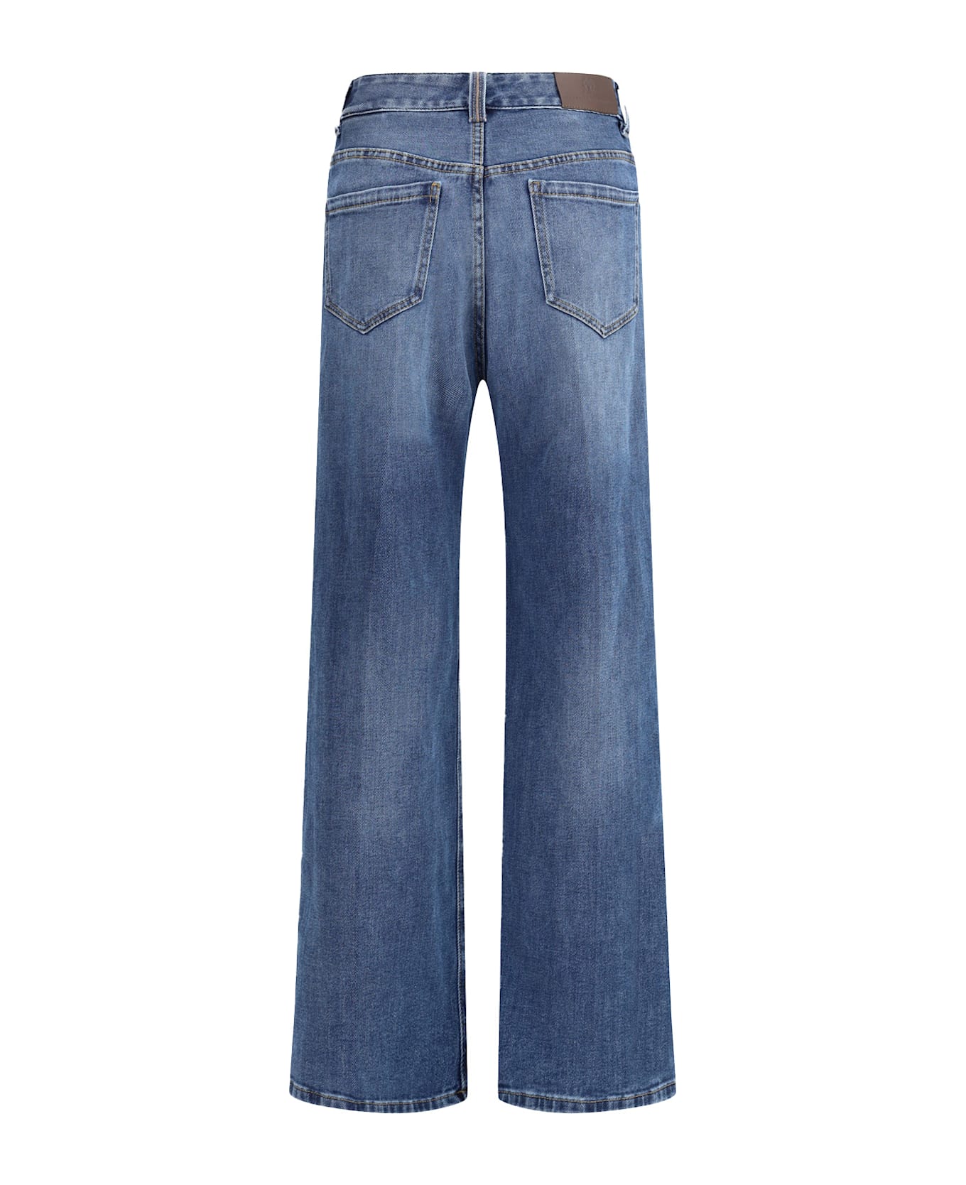 Brunello Cucinelli The Contemporary Loose Jean-full Length - Blue