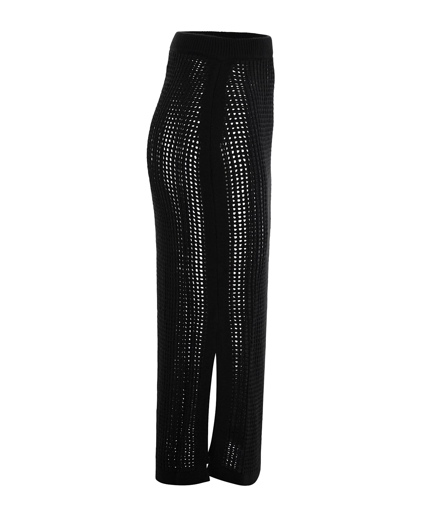 MC2 Saint Barth Darline - Crochet Midi Skirt - Black