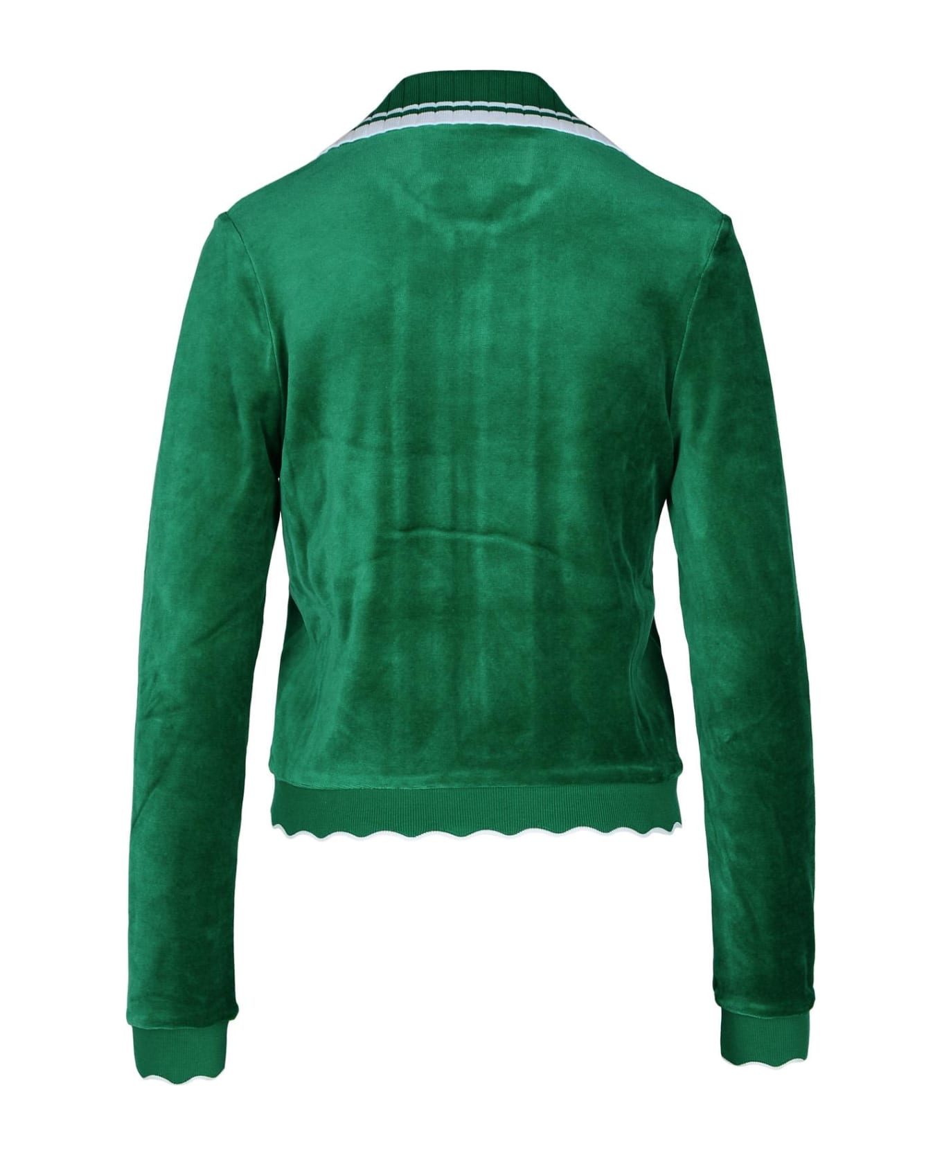 Casablanca 'track' Green Cotton Blend Sweatshirt - Green