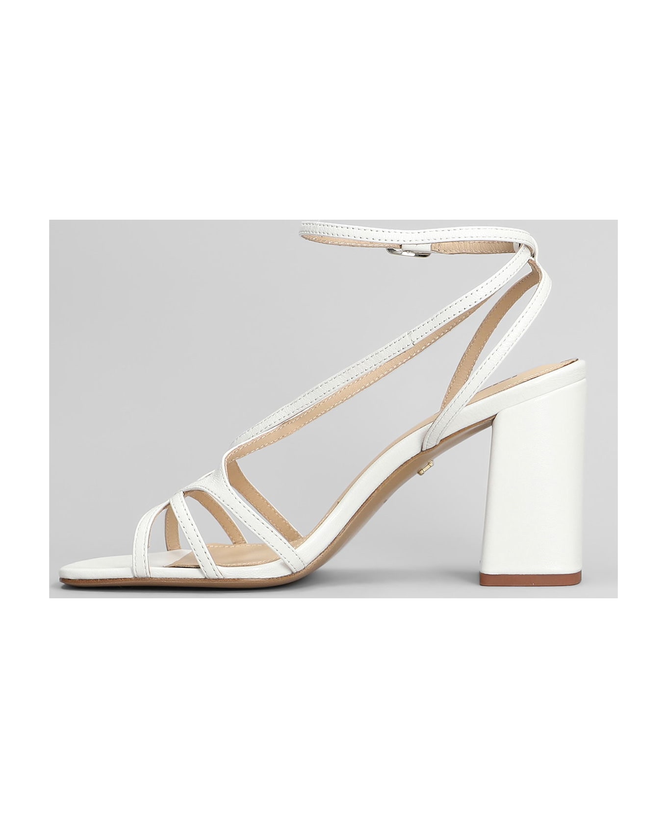 Lola Cruz Angela 85 Sandals In White Leather - white