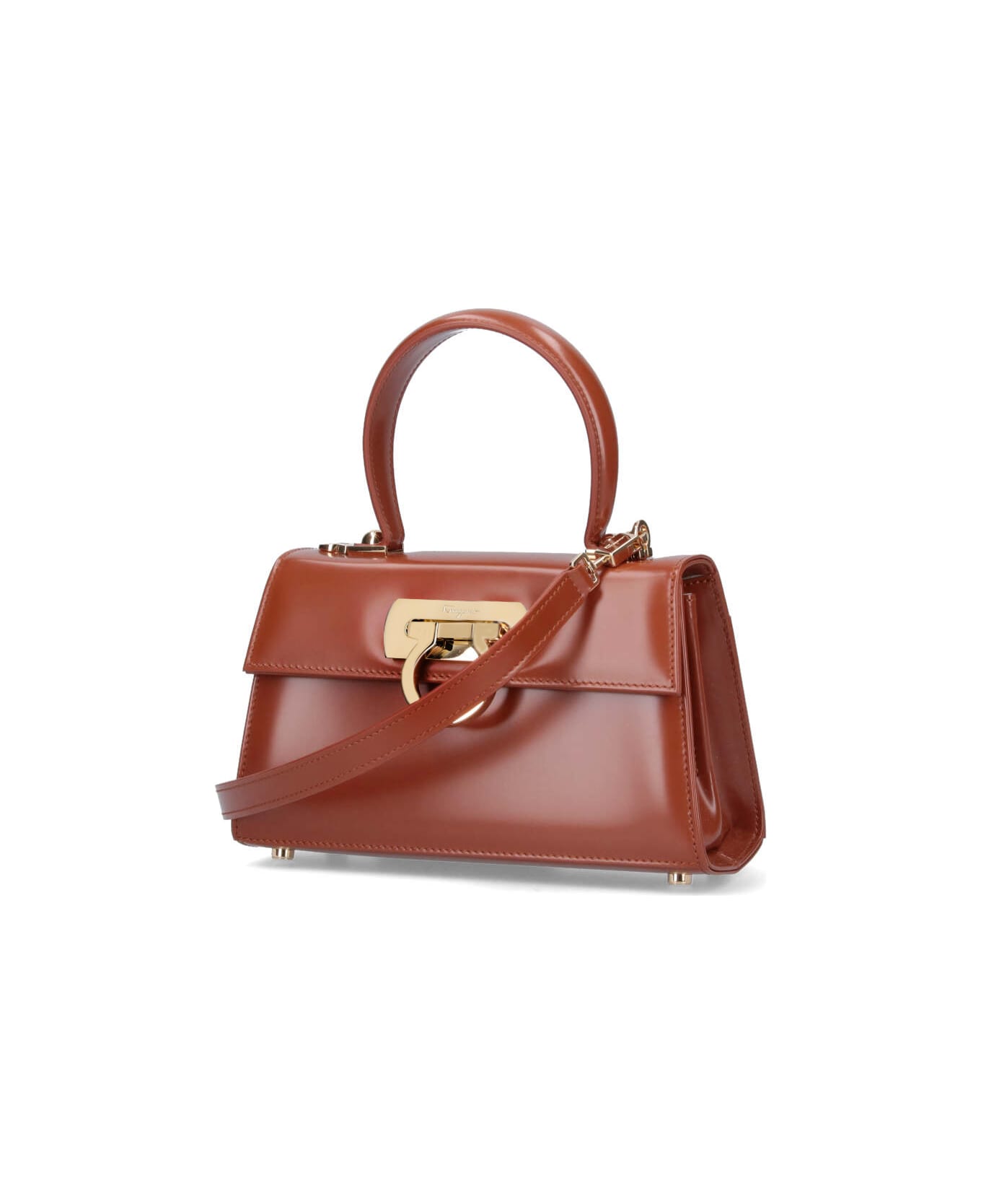 ハンドバッグ FERRAGAMO EastWest Iconic Small Top Handle Bag 212958 759117 Ferragamo Small Iconic Top Handle Bag | White | FARFETCH