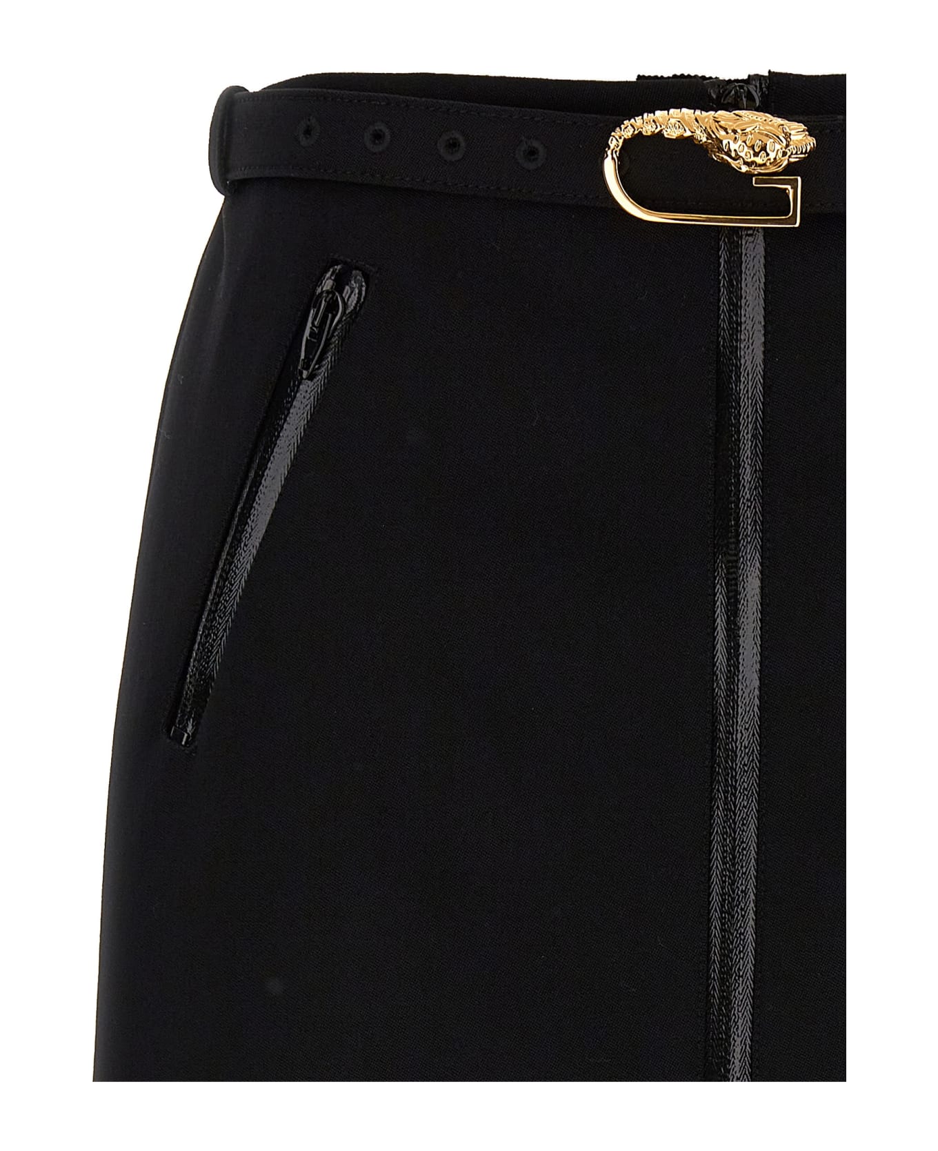 Gucci Wool Skirt With Removable Belt - Black  